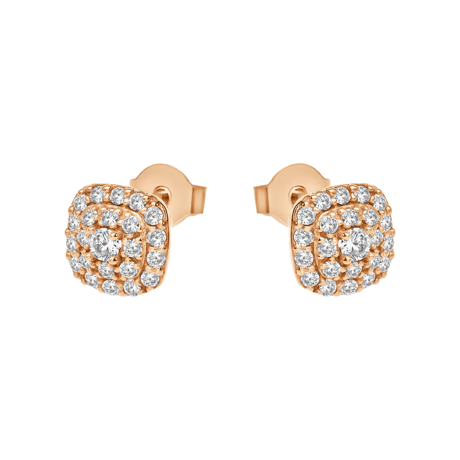 Изображение Золотые серьги с цирконами