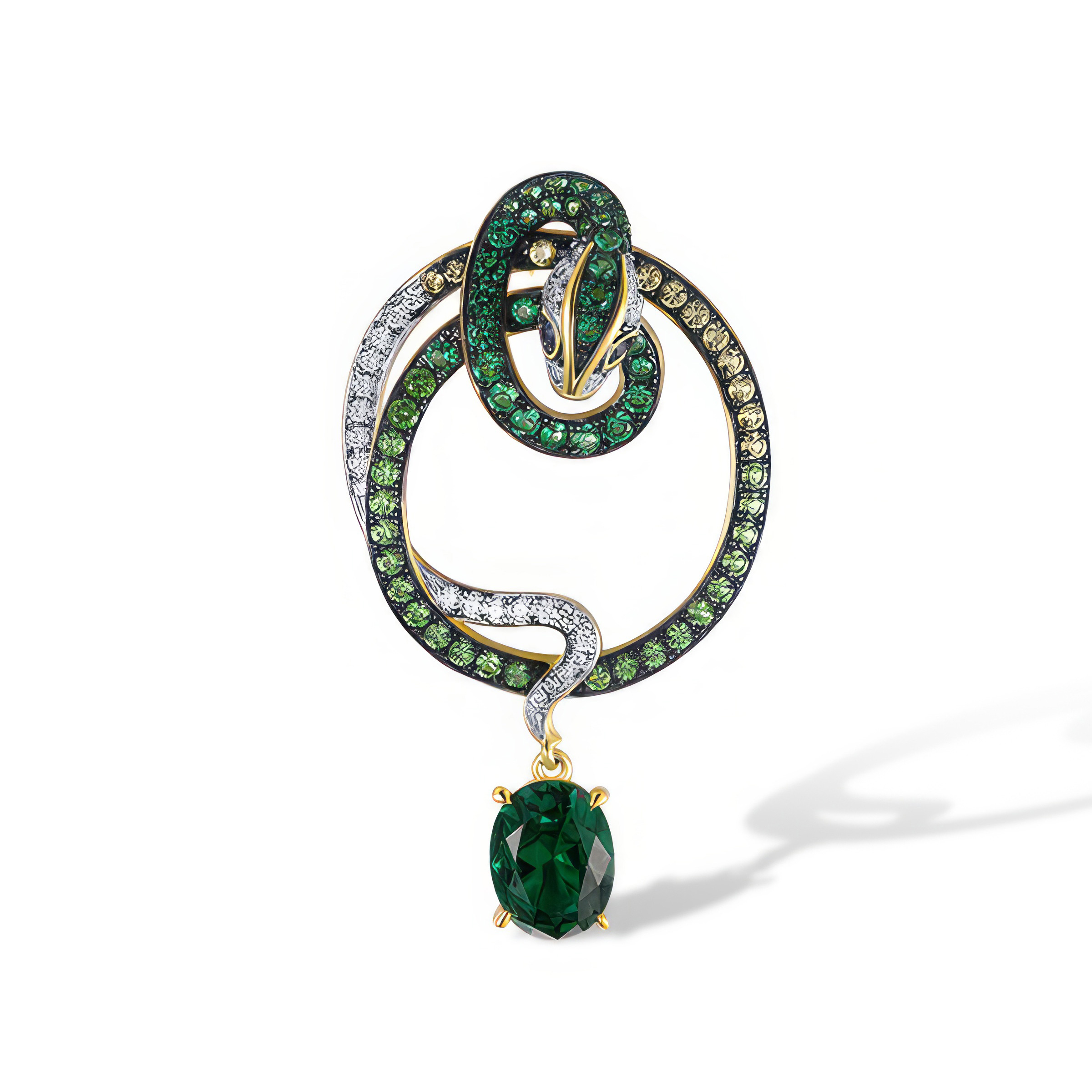 Paveikslėlis Paauksuotas sidabrinis pakabukas su cirkoniais