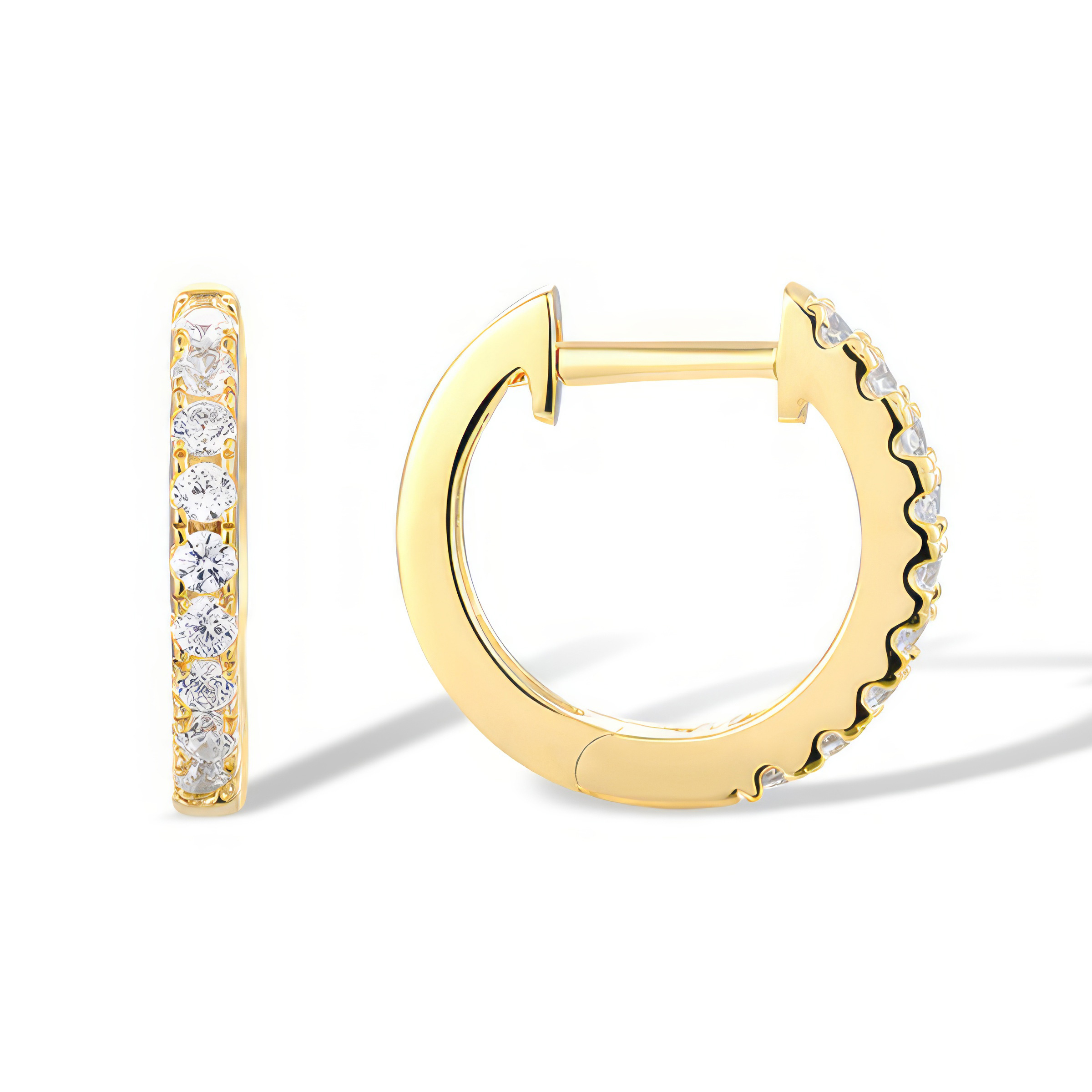 Изображение Серьги из позолоченного серебра с цирконами