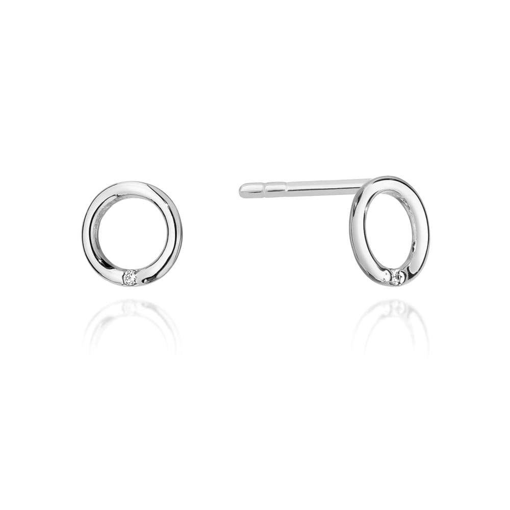 Paveikslėlis Balto aukso auskarai su briliantais