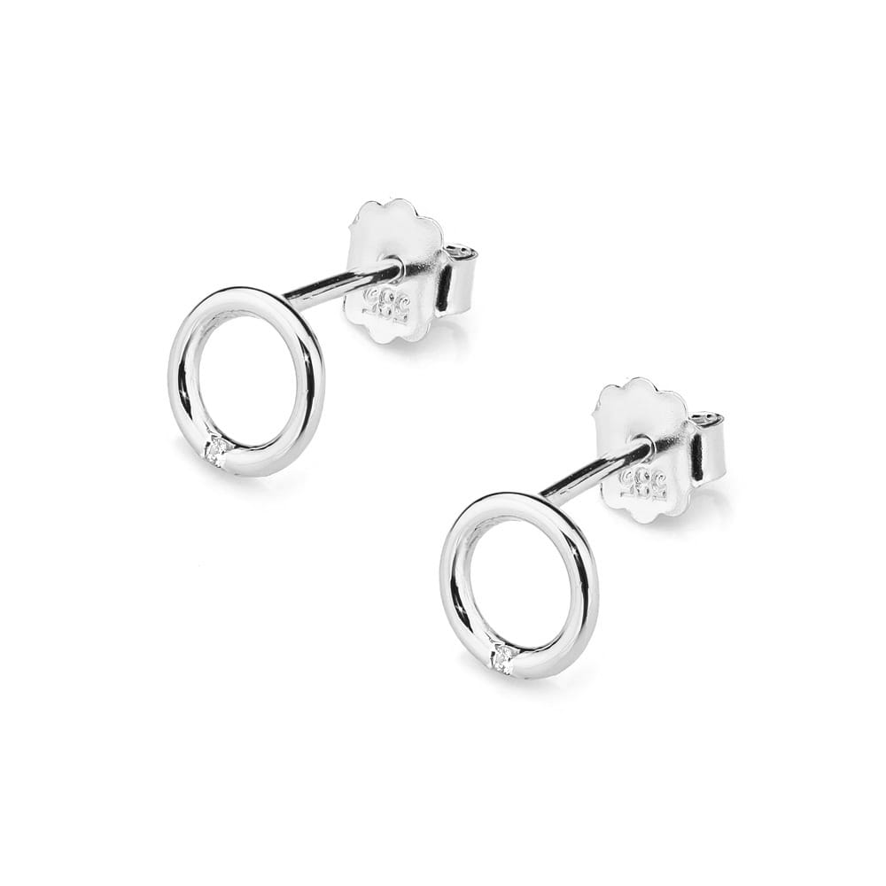 Paveikslėlis Balto aukso auskarai su briliantais