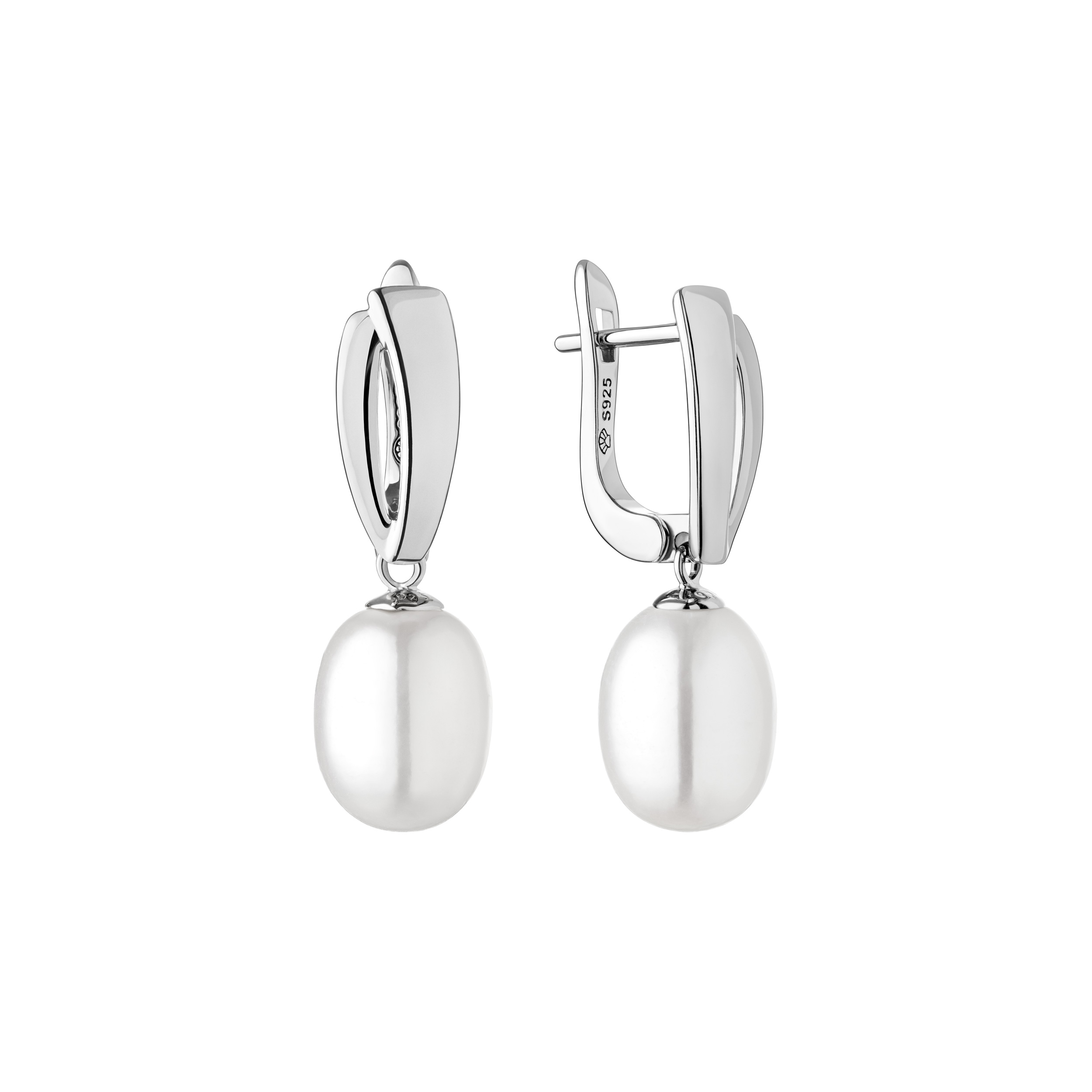 Изображение Серебряные серьги с жемчугом