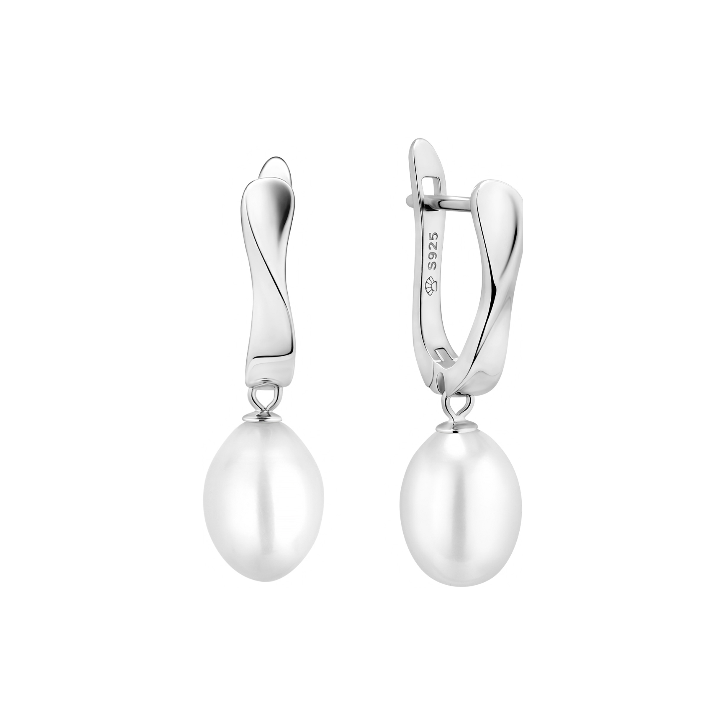 Изображение Серебряные серьги с жемчугом