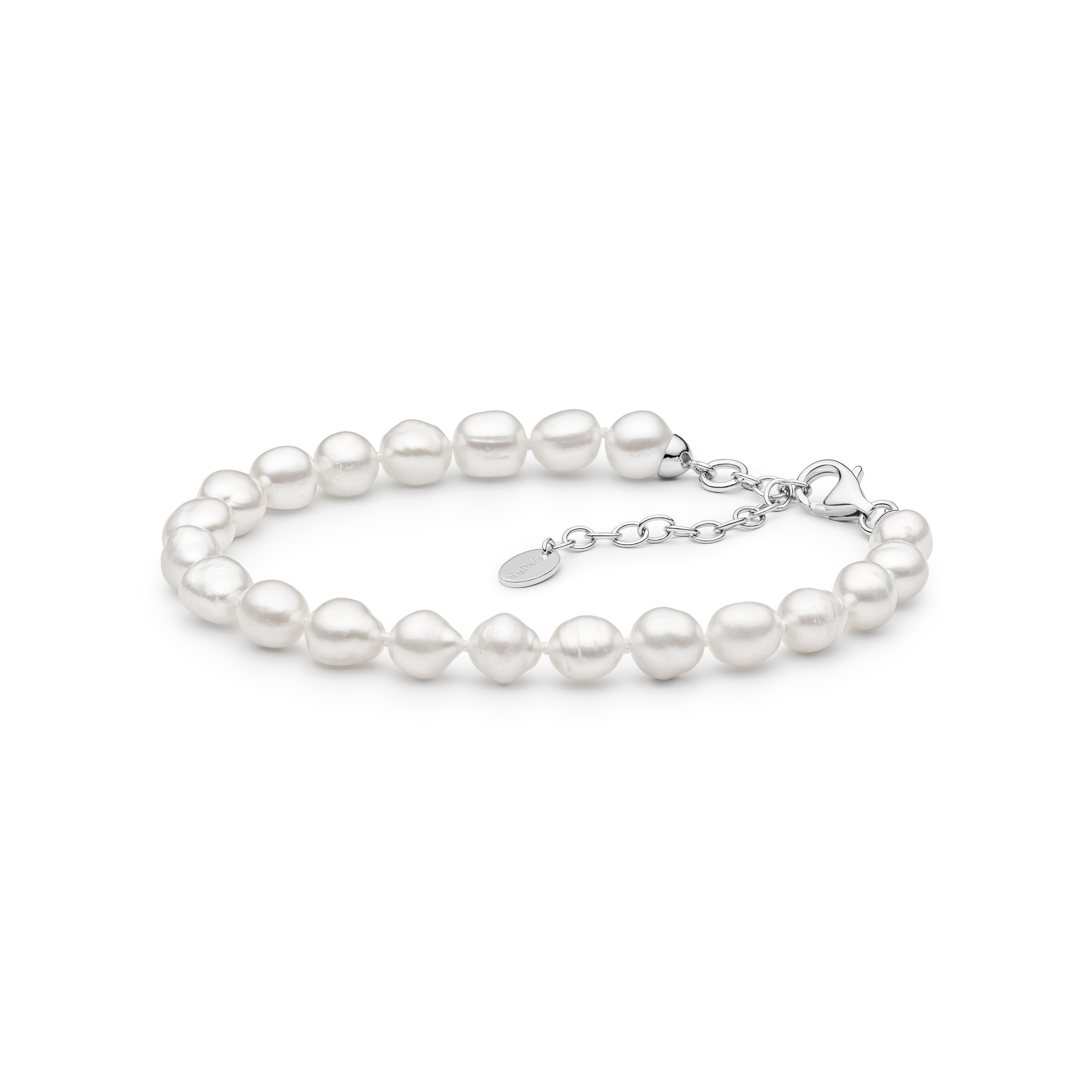 Изображение Серебряный браслет с жемчугом