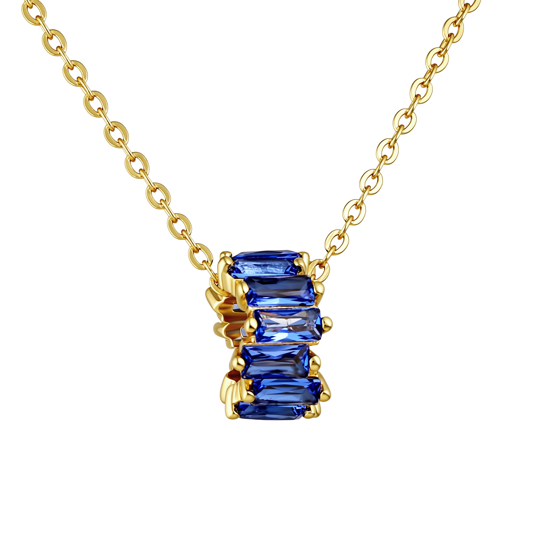 Изображение Цепочка из позолоченного серебра с цирконами