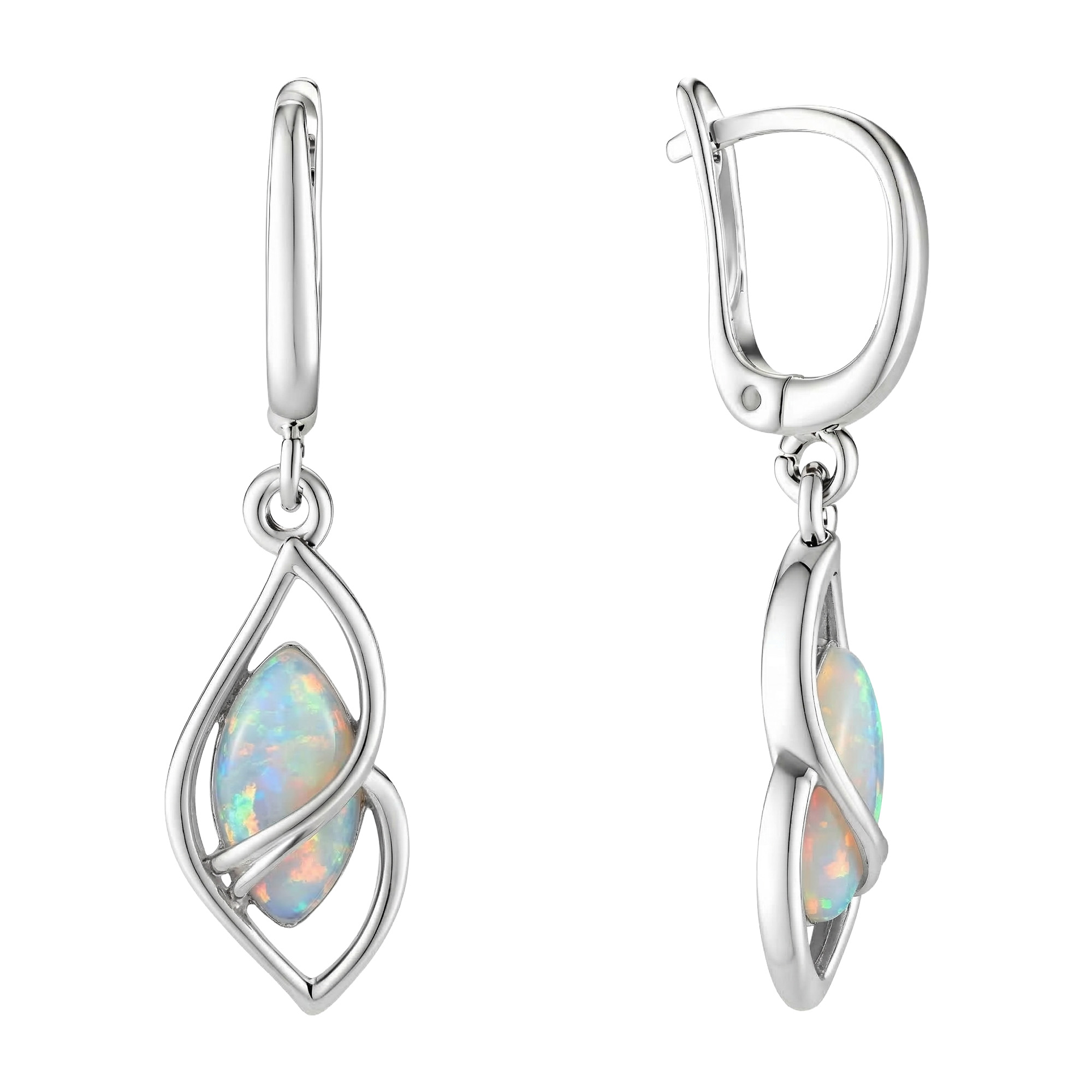 Изображение Серебряные серьги с опалами