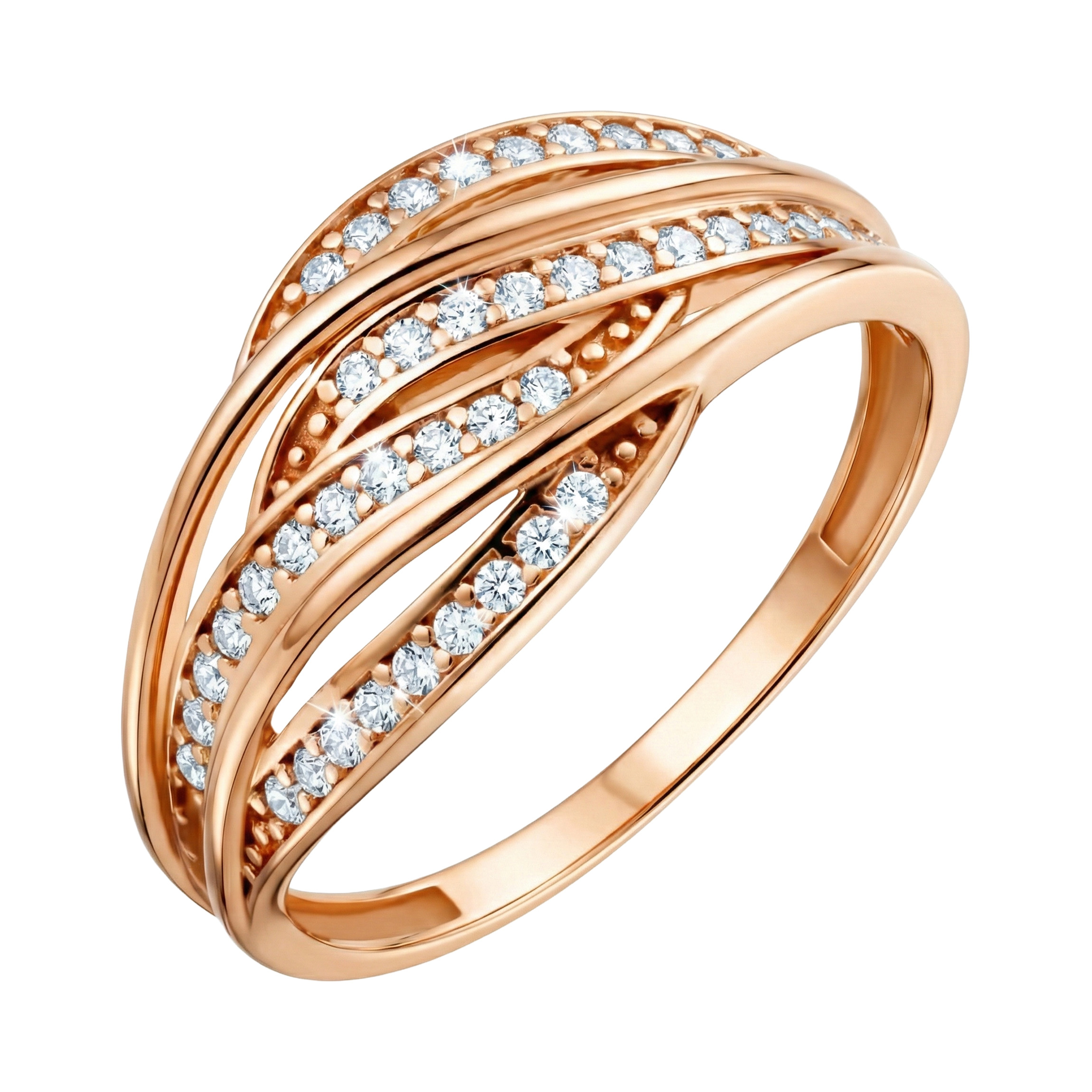 Paveikslėlis Auksinis žiedas su cirkoniais