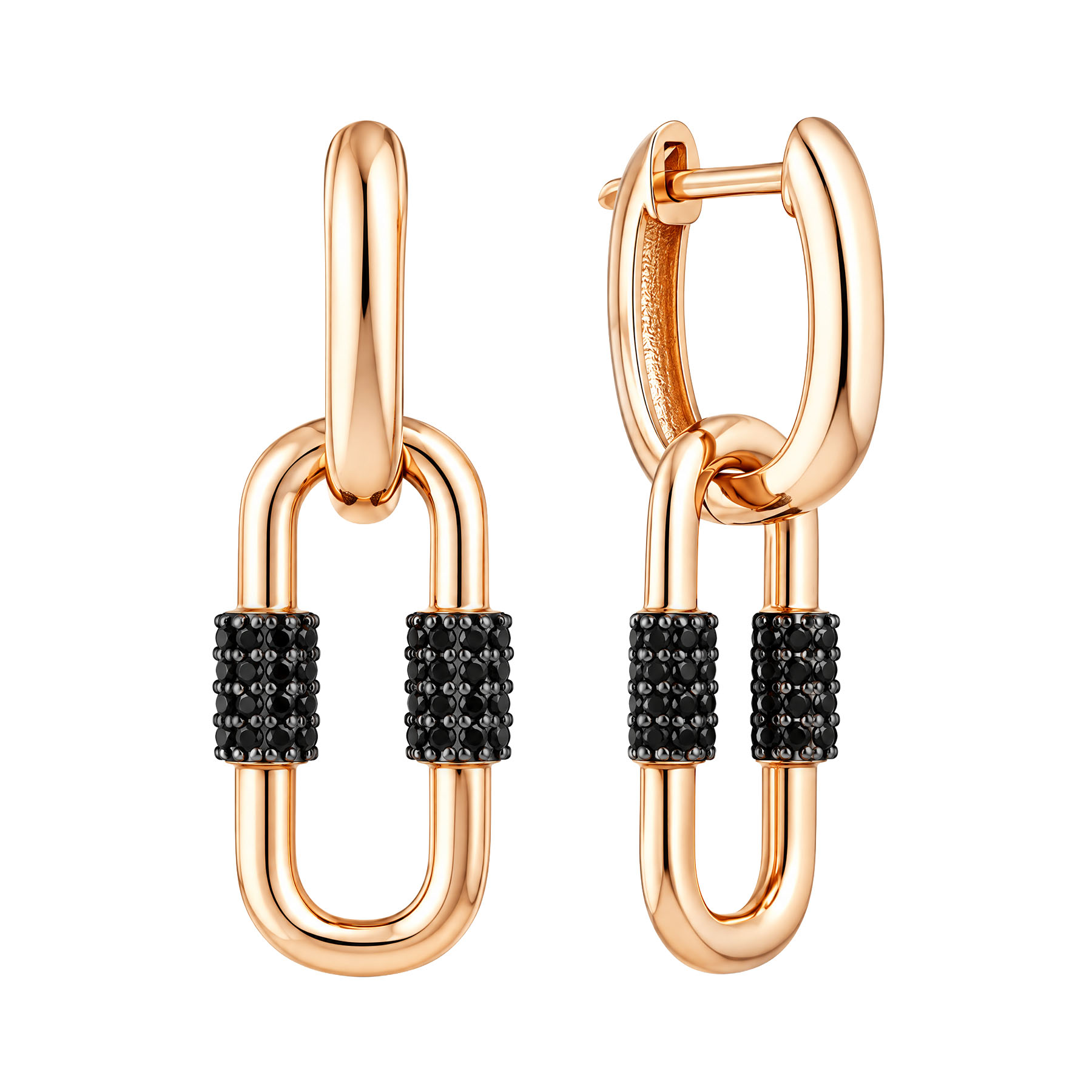 Изображение Золотые серьги с цирконами