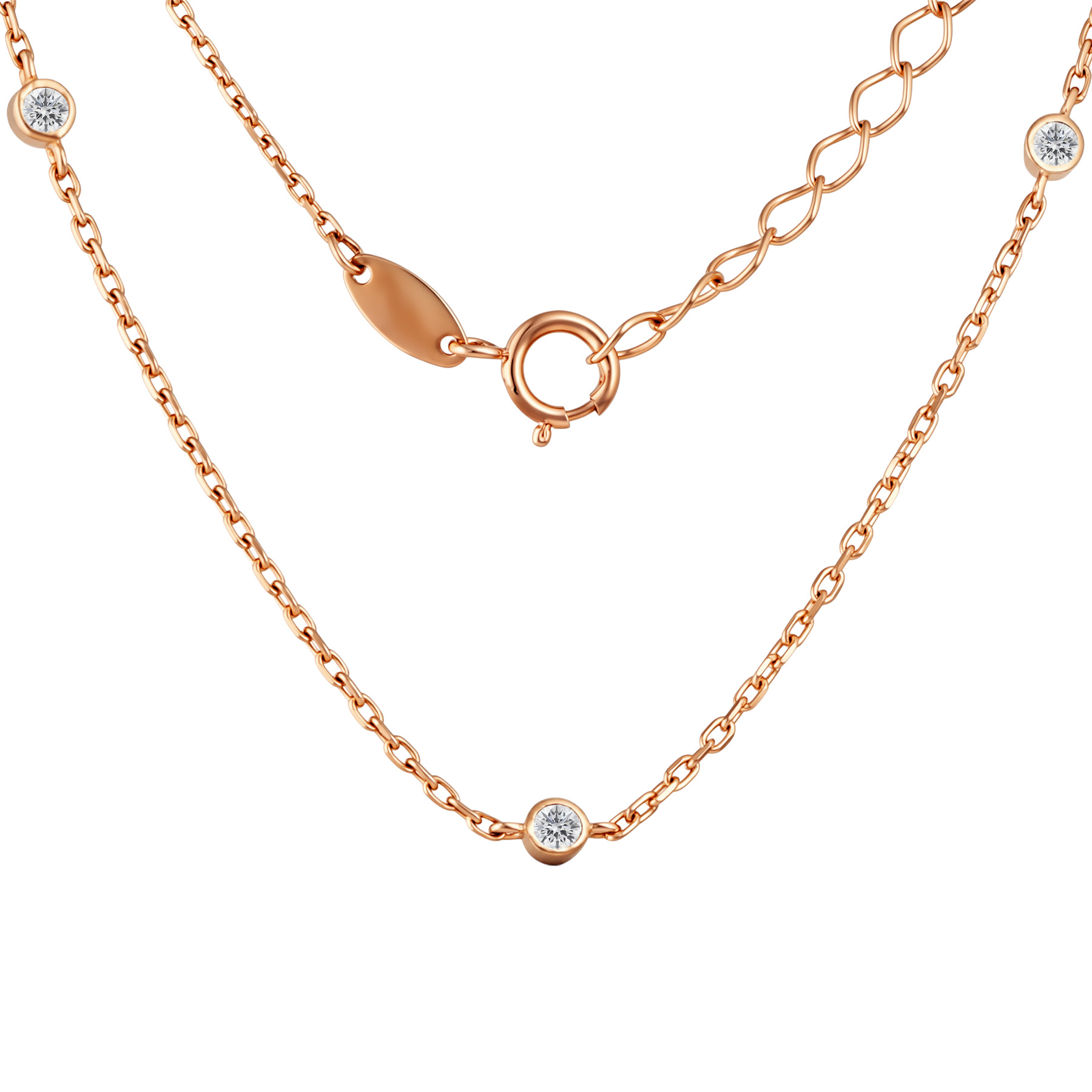 Изображение Золотая цепочка с цирконами