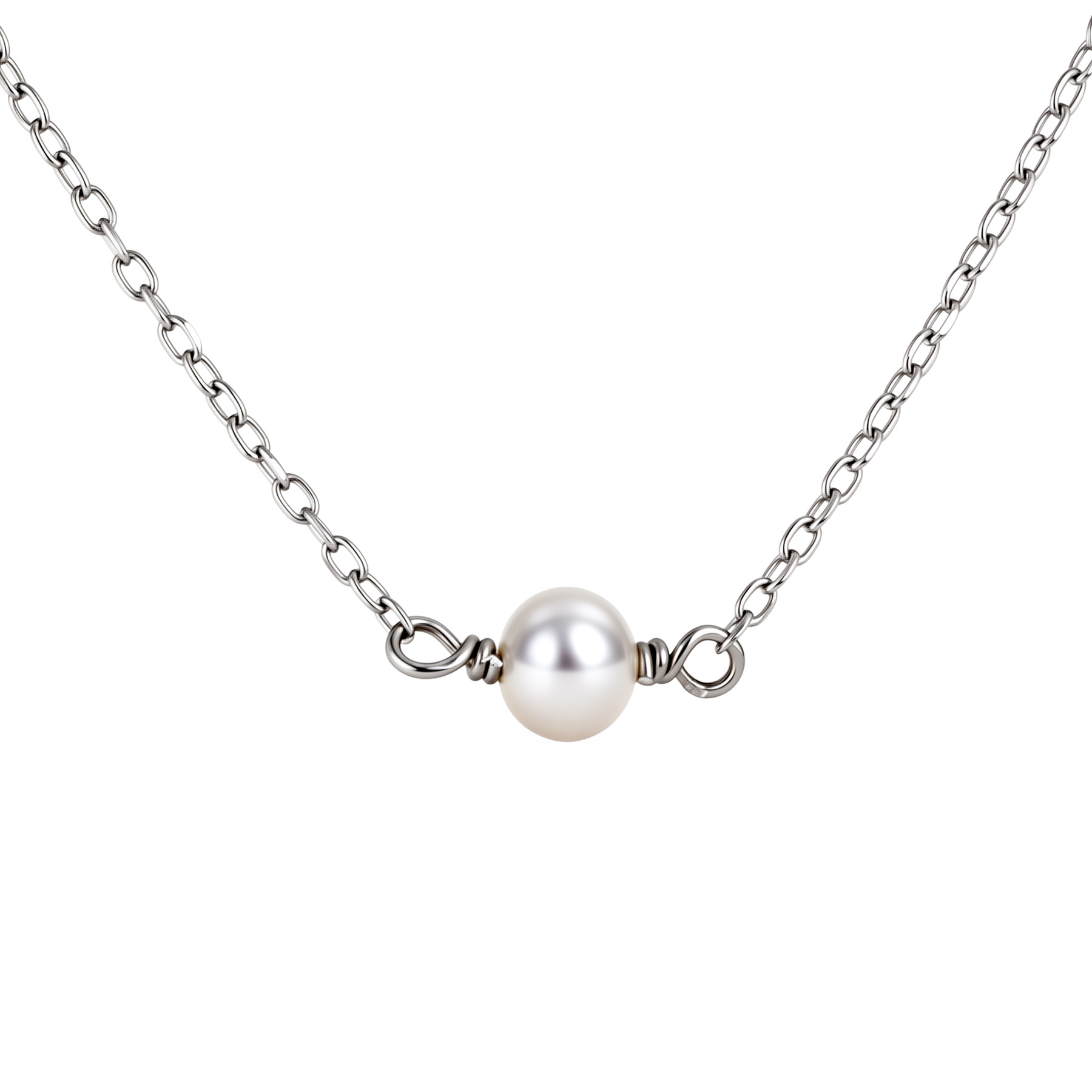 Изображение Серебряная цепочка с жемчугом