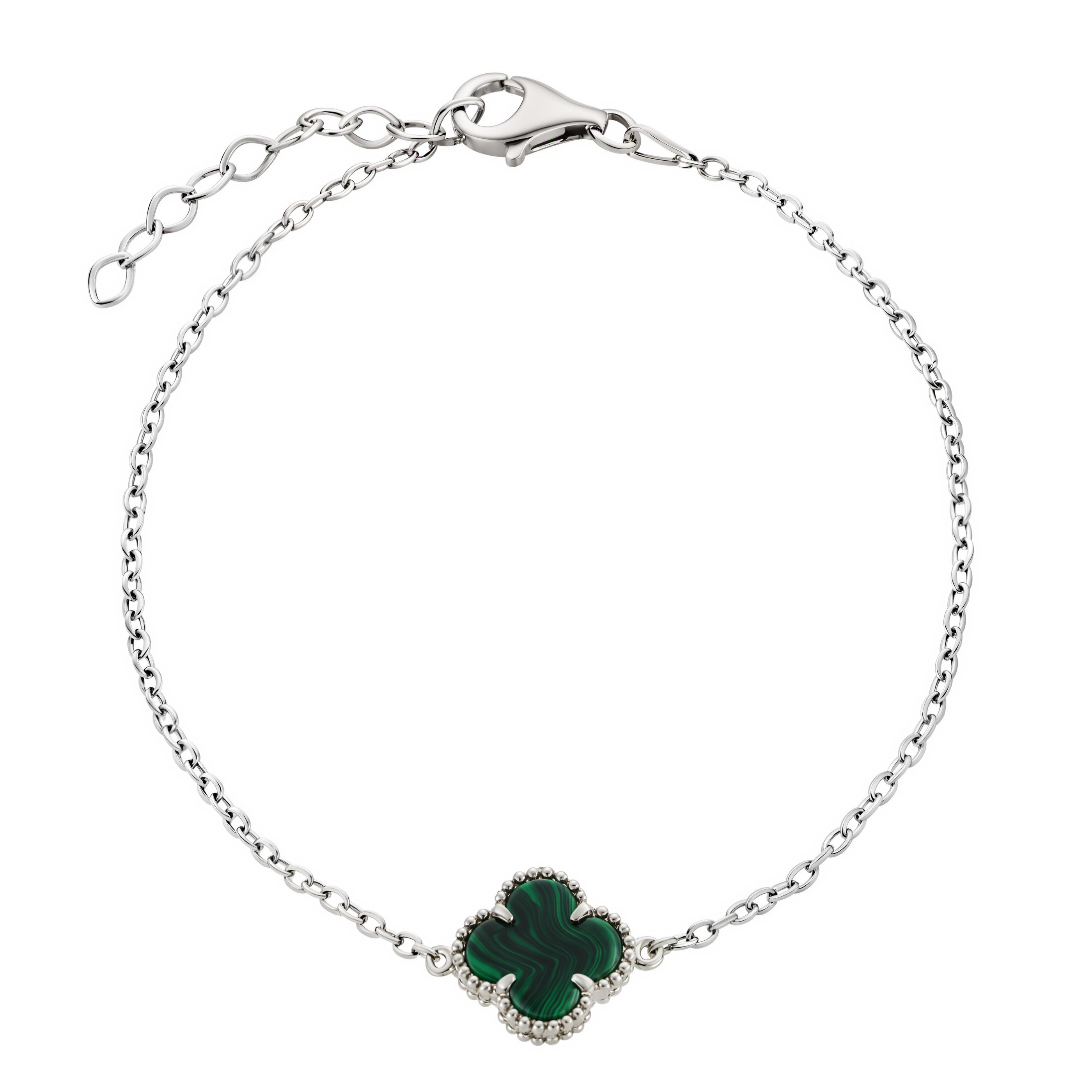 Paveikslėlis Sidabrinė apyrankė su malachitu