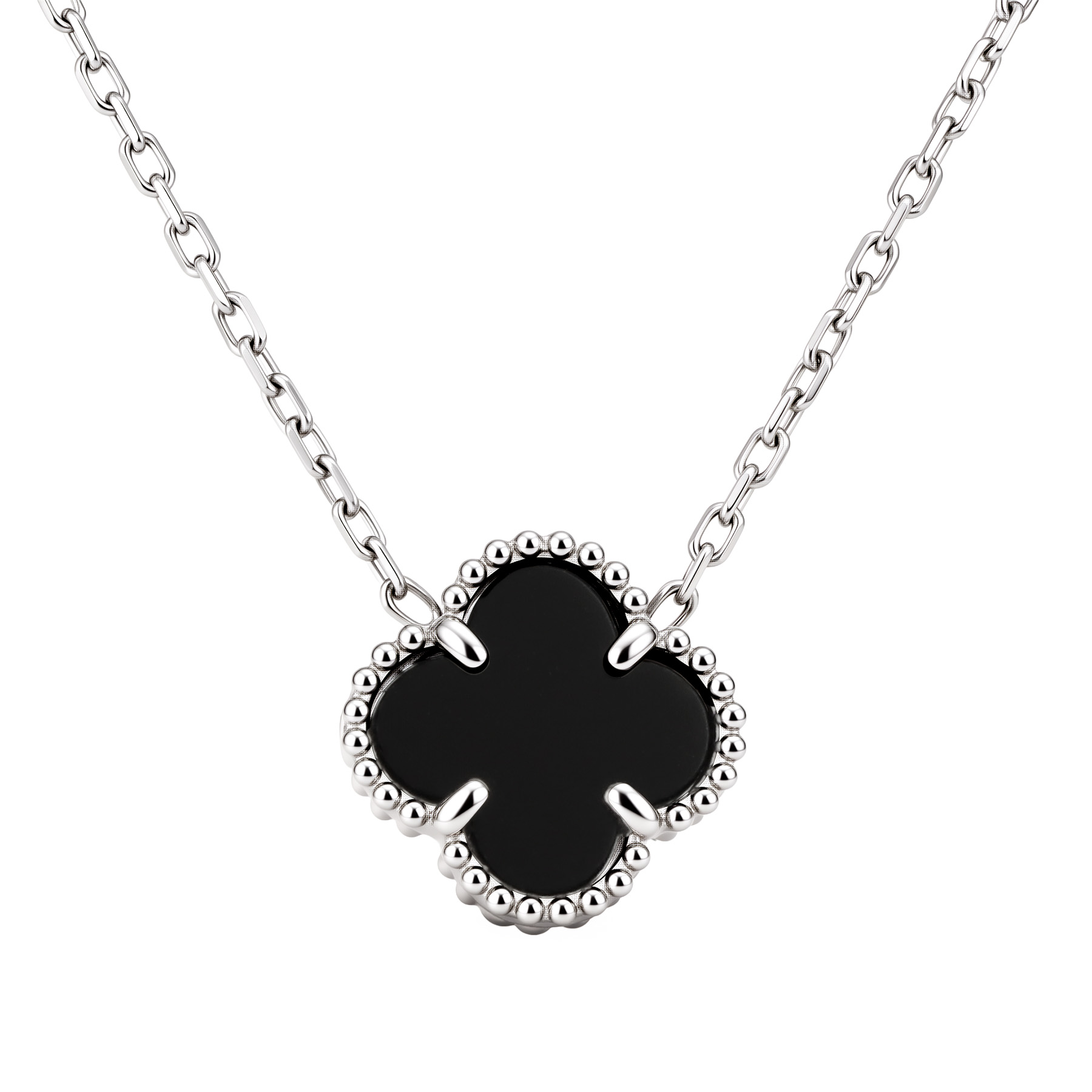 Изображение Серебряная цепочка с ониксом