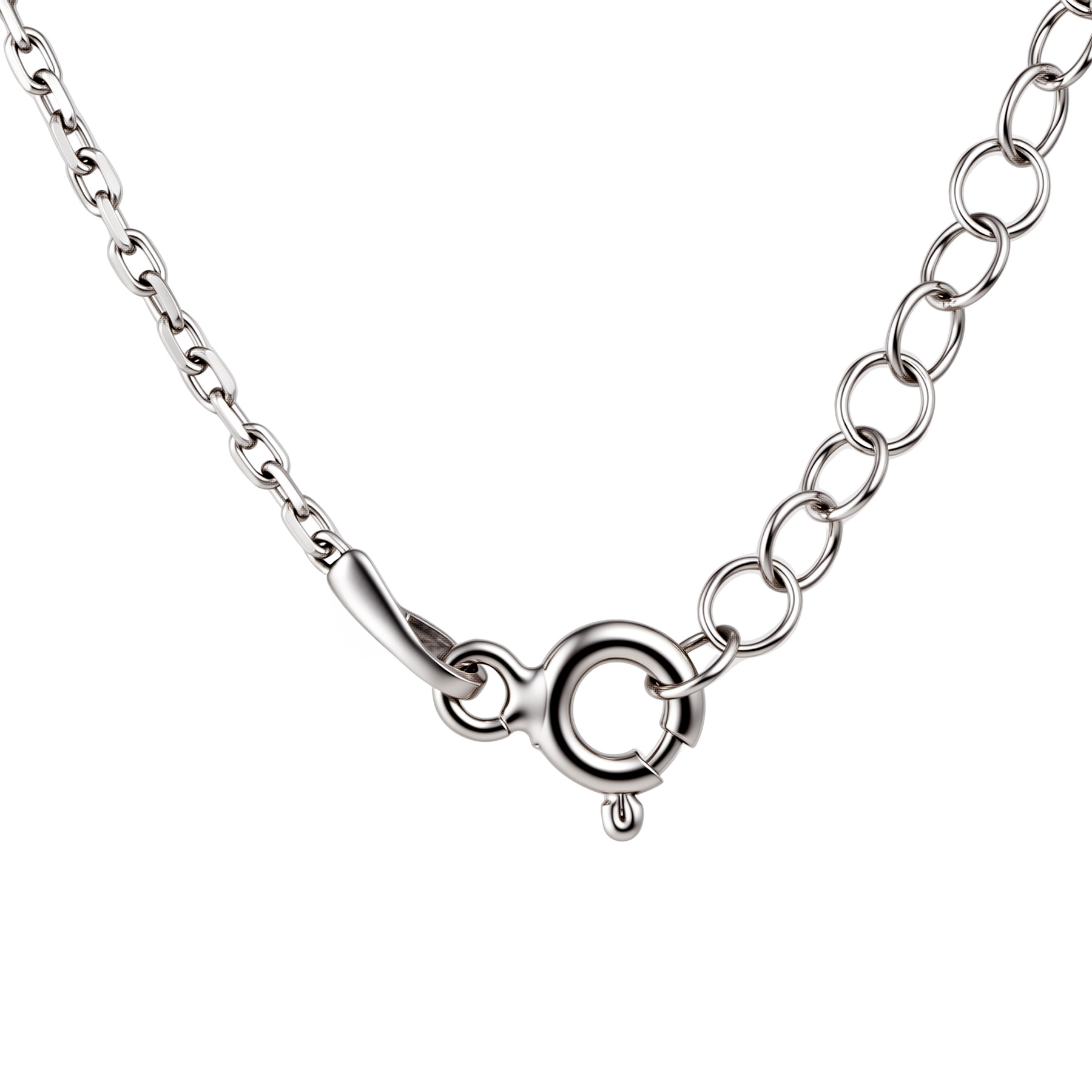 Изображение Серебряная цепочка с ониксом