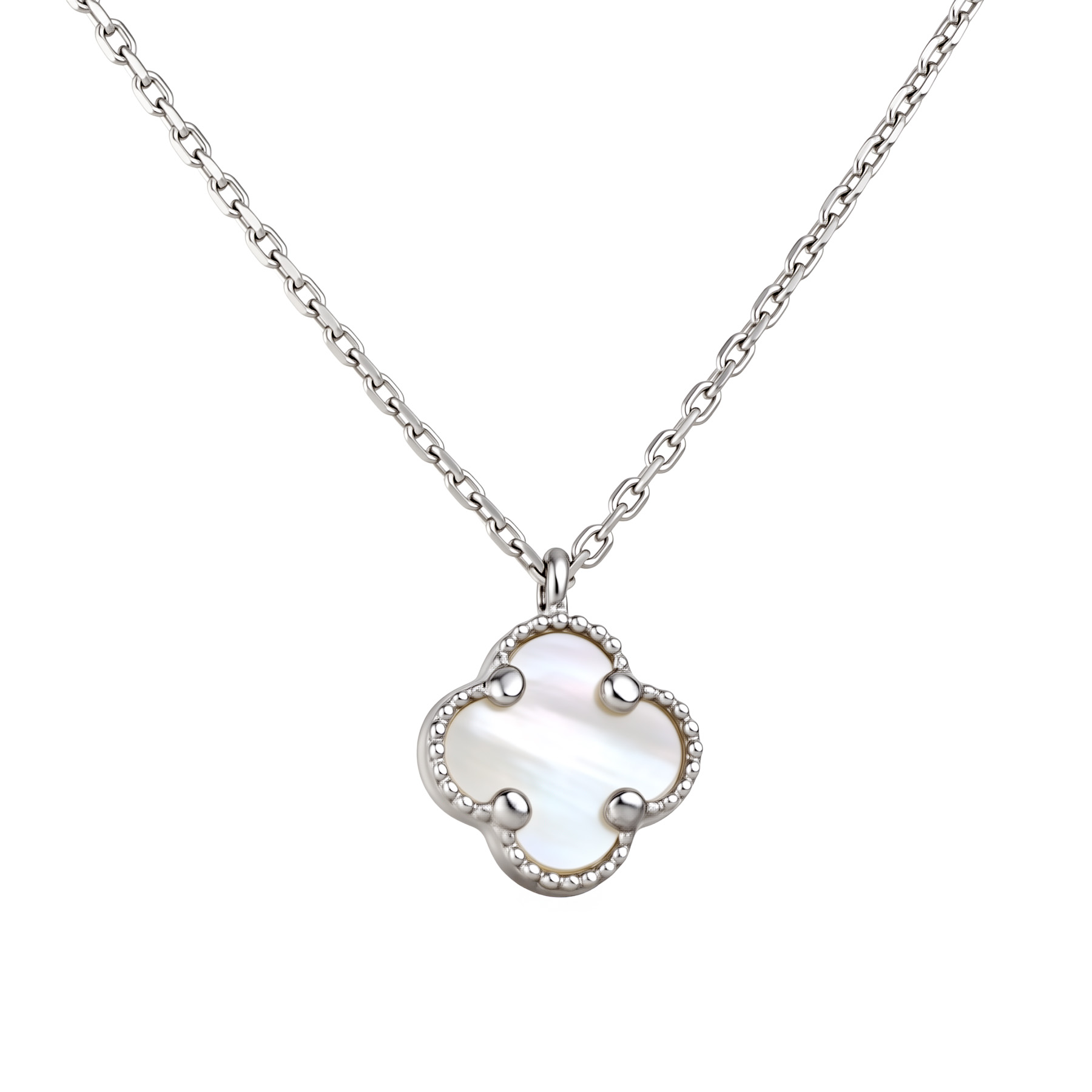 Изображение Серебряная цепочка с перламутром