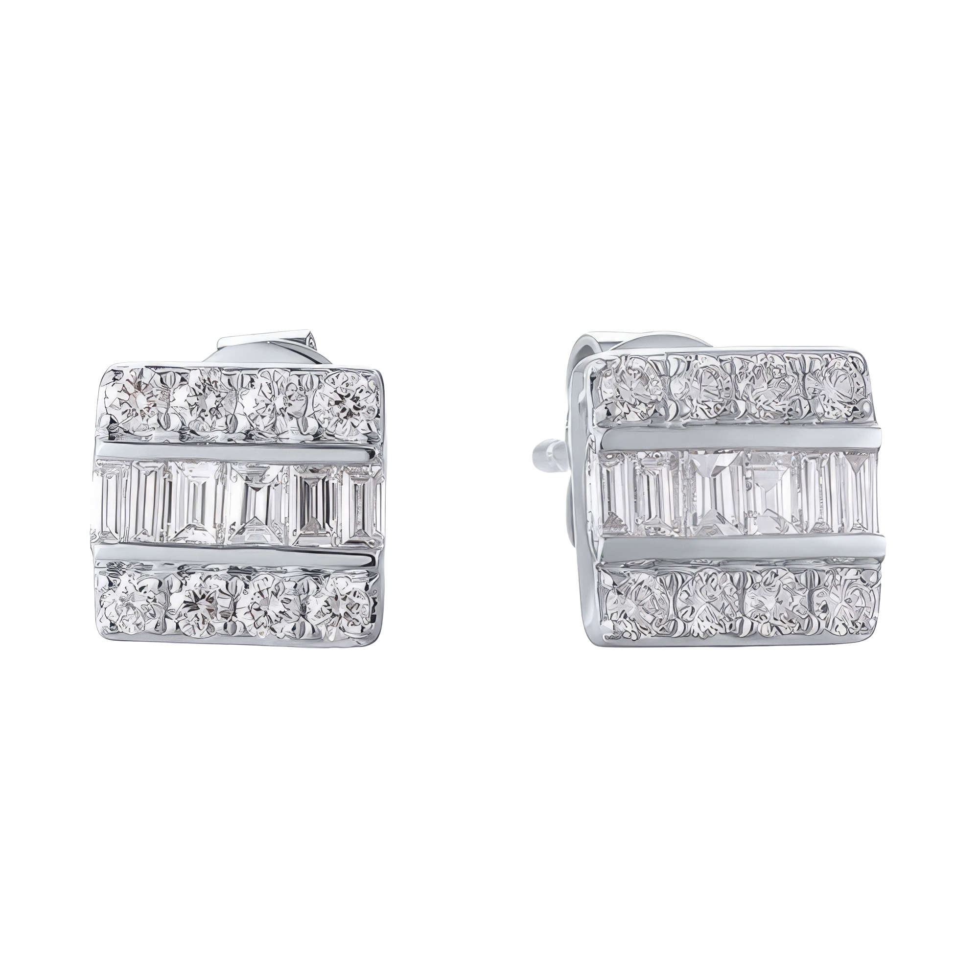 Paveikslėlis Balto aukso auskarai su briliantais