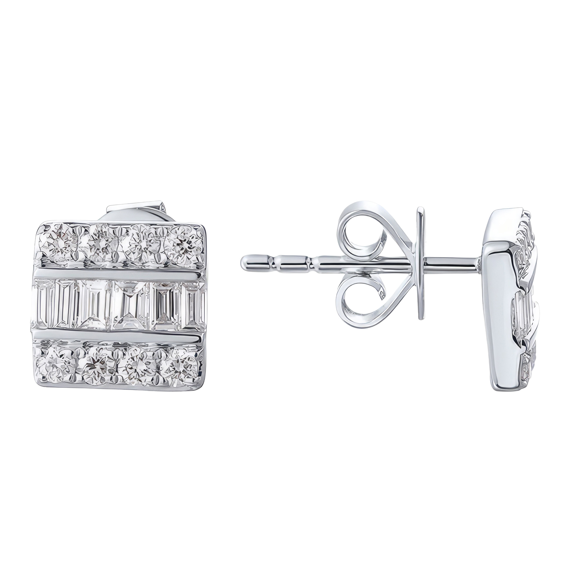 Paveikslėlis Balto aukso auskarai su briliantais