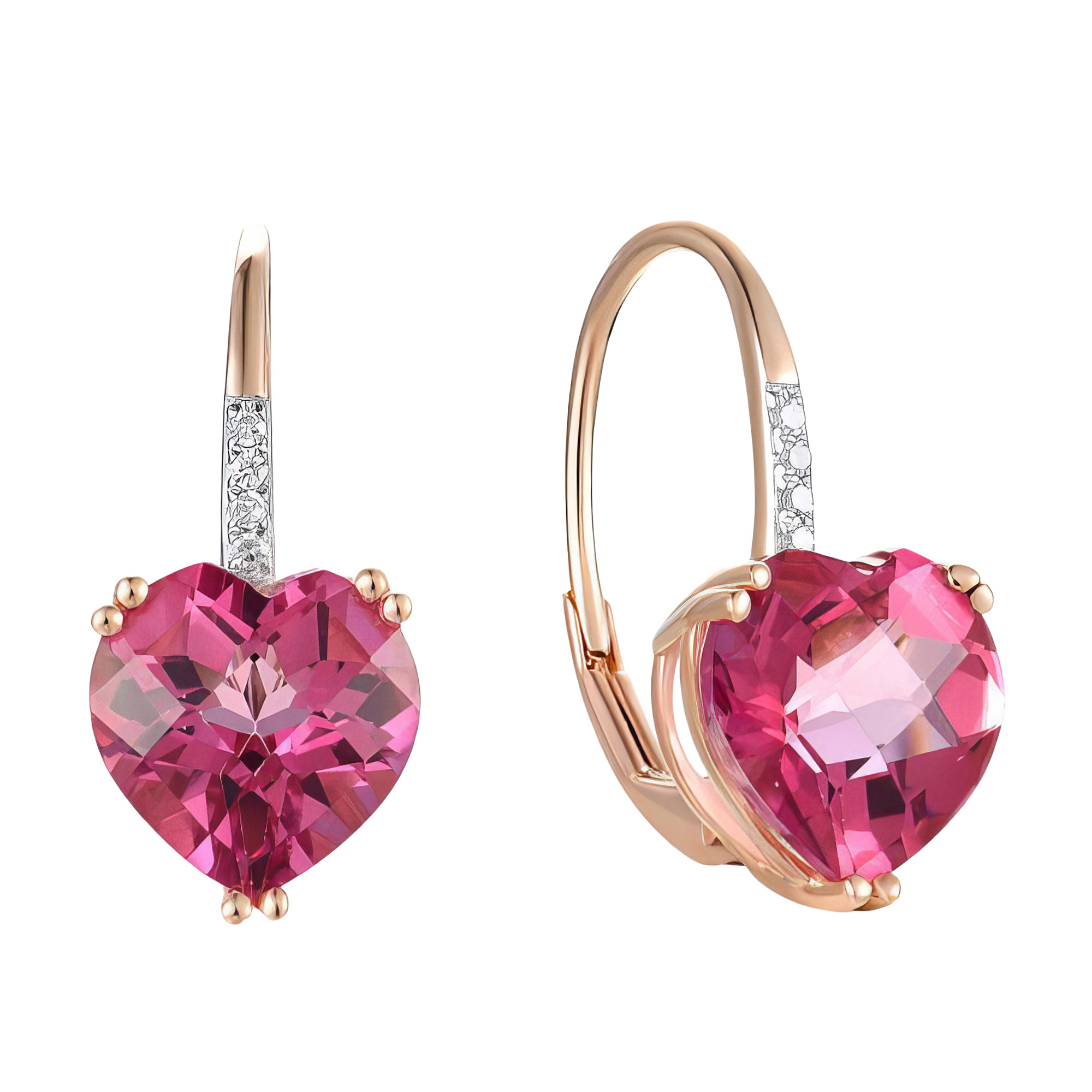 Paveikslėlis Auksiniai auskarai su briliantais ir topazais