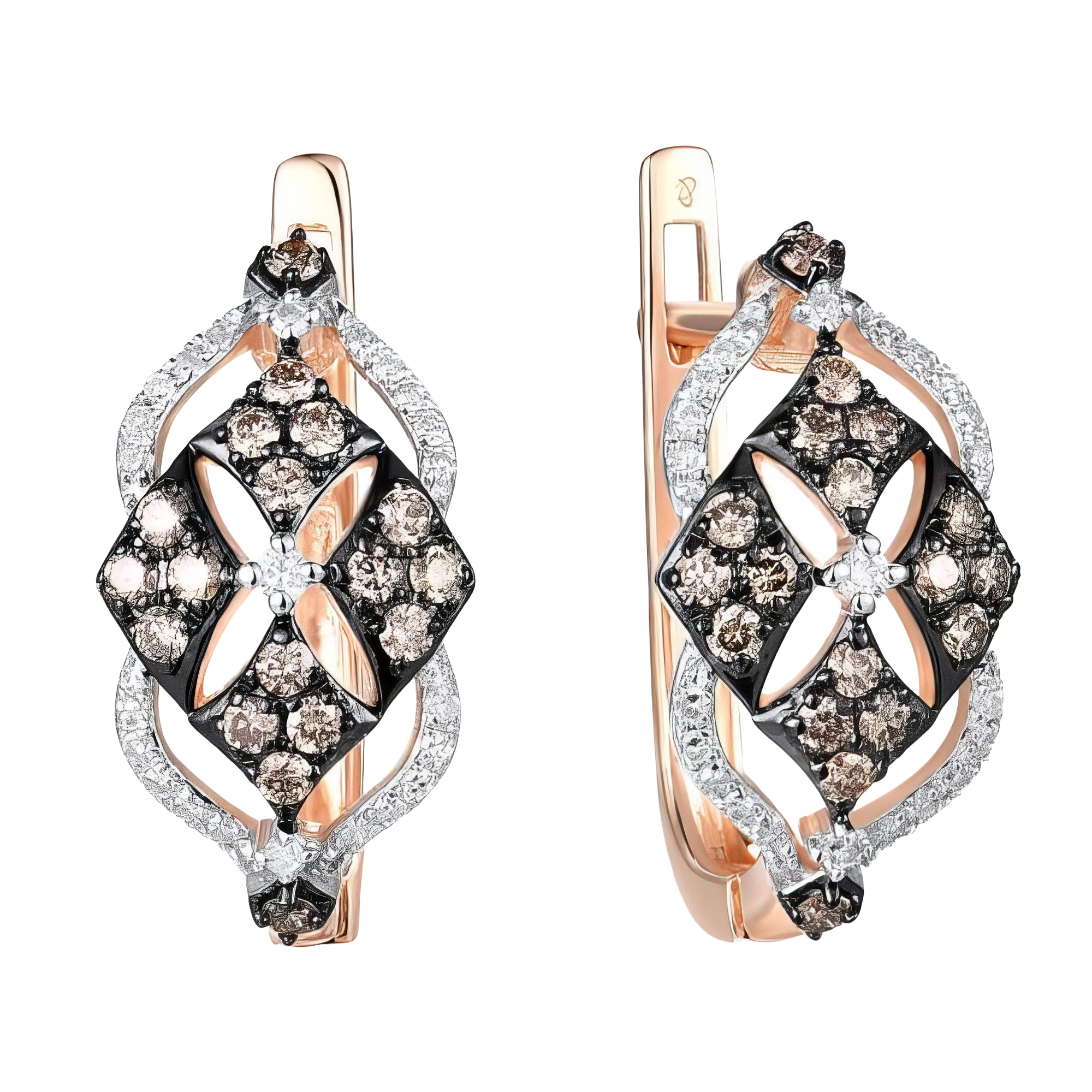 Paveikslėlis Auksiniai auskarai su briliantais