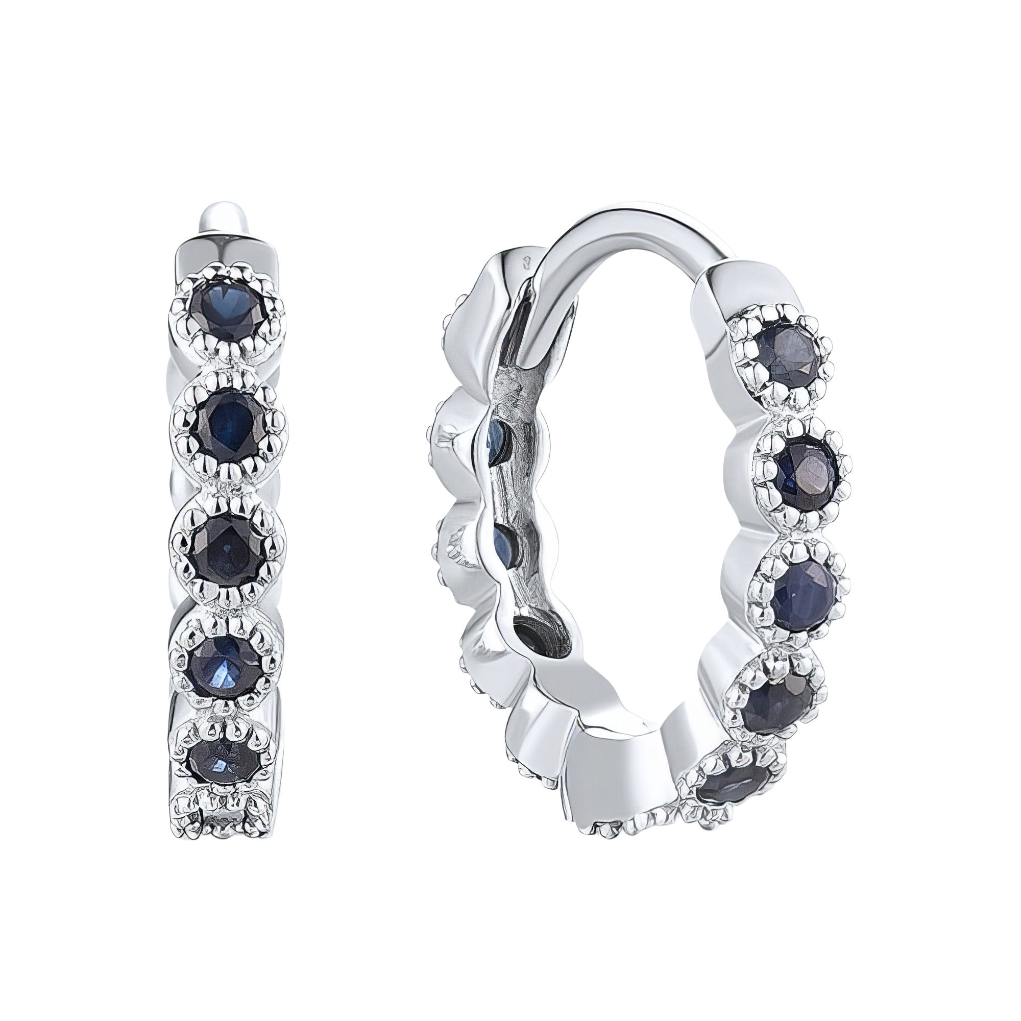 Paveikslėlis Balto aukso auskarai su safyrais