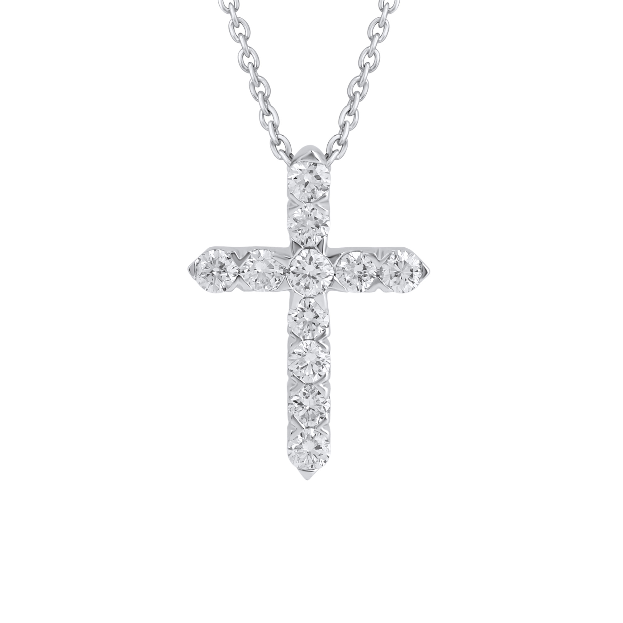 Изображение Цепочка из белого золота с LAB бриллиантами