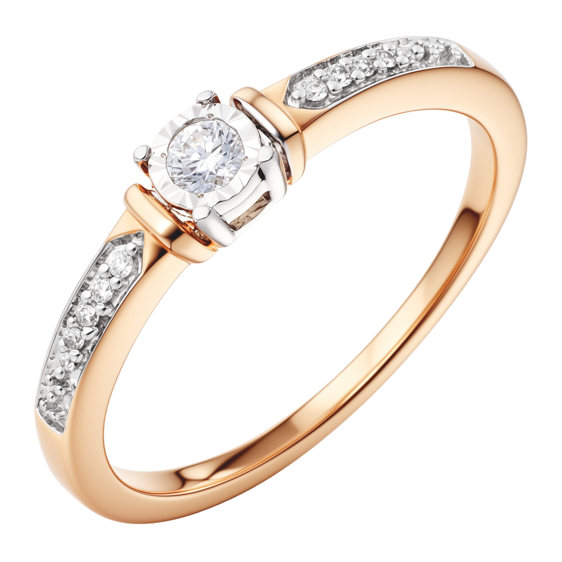 Paveikslėlis Auksinis žiedas su briliantais