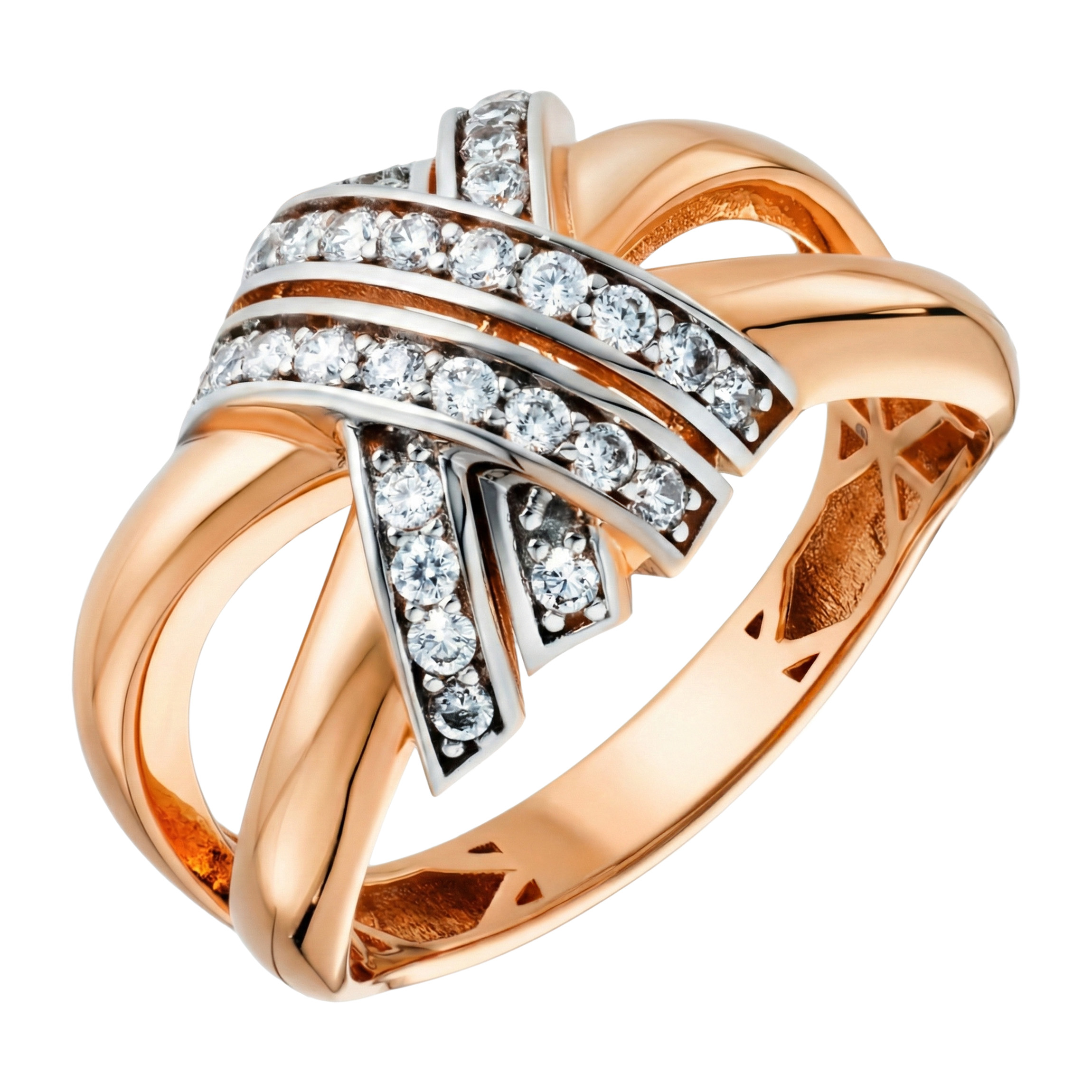 Paveikslėlis Auksinis žiedas su cirkoniais