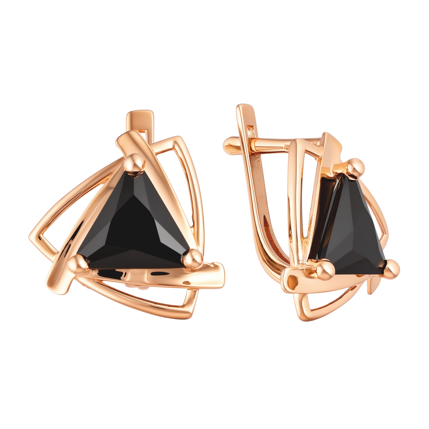 Изображение Золотые серьги с цирконами