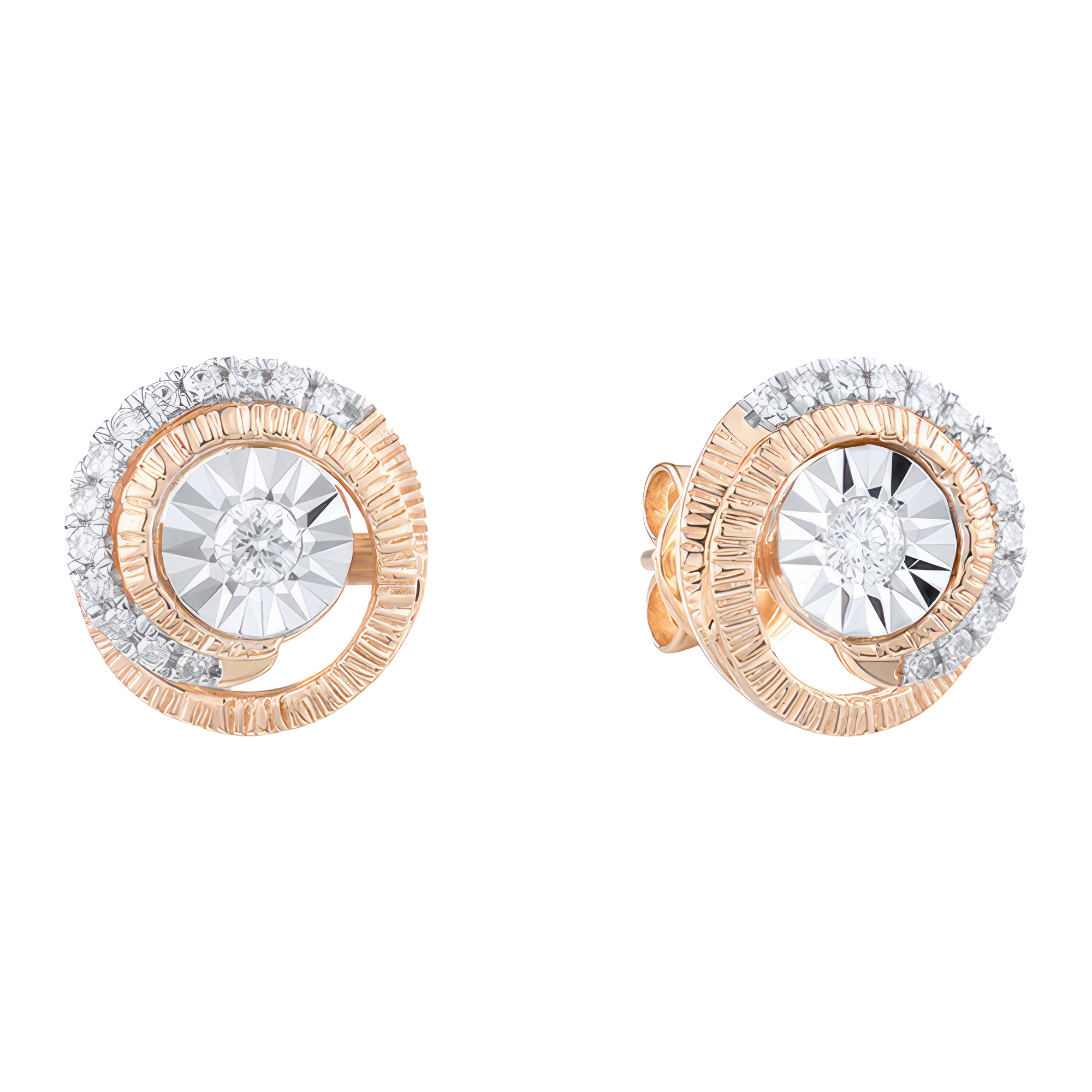 Paveikslėlis Auksiniai auskarai su briliantais