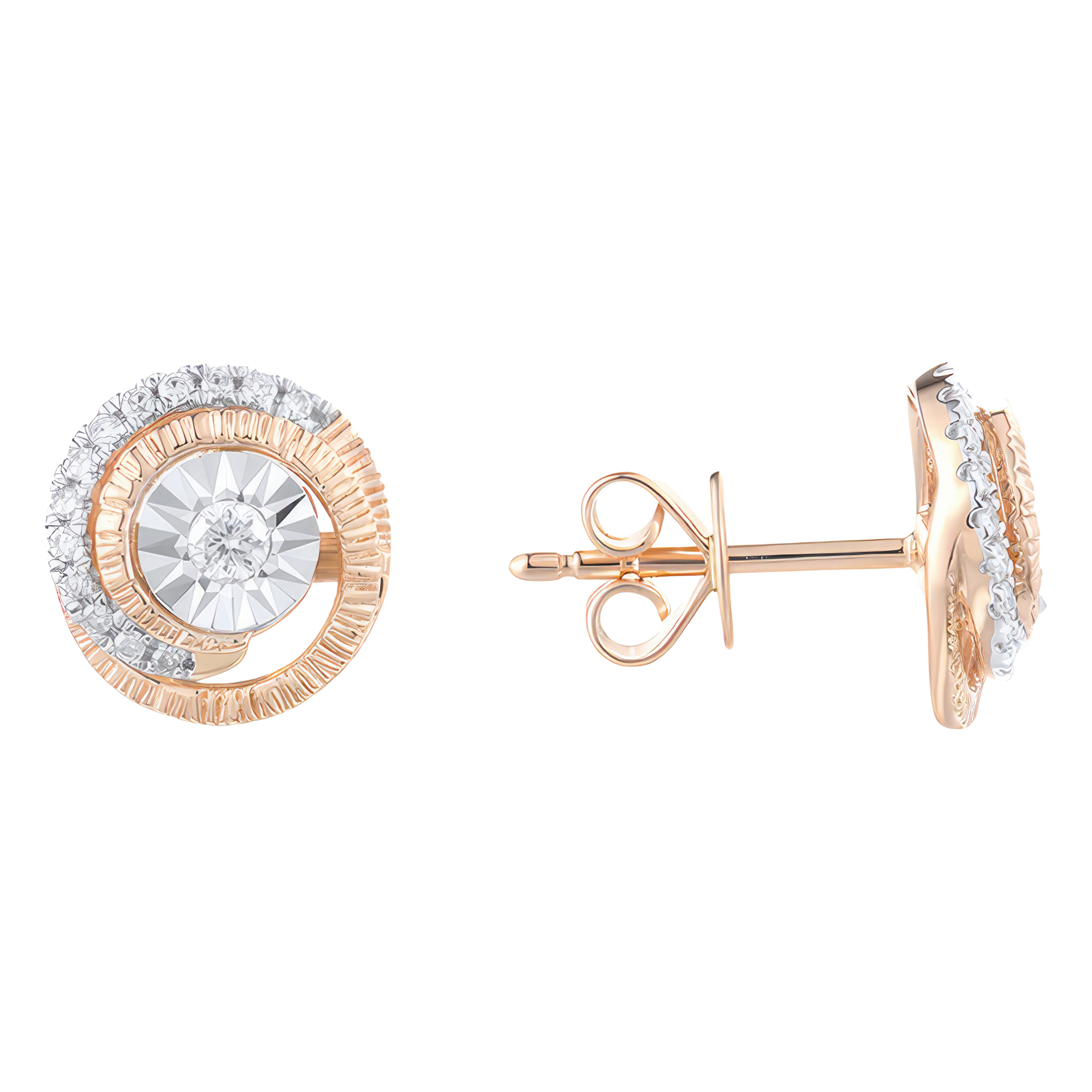 Paveikslėlis Auksiniai auskarai su briliantais