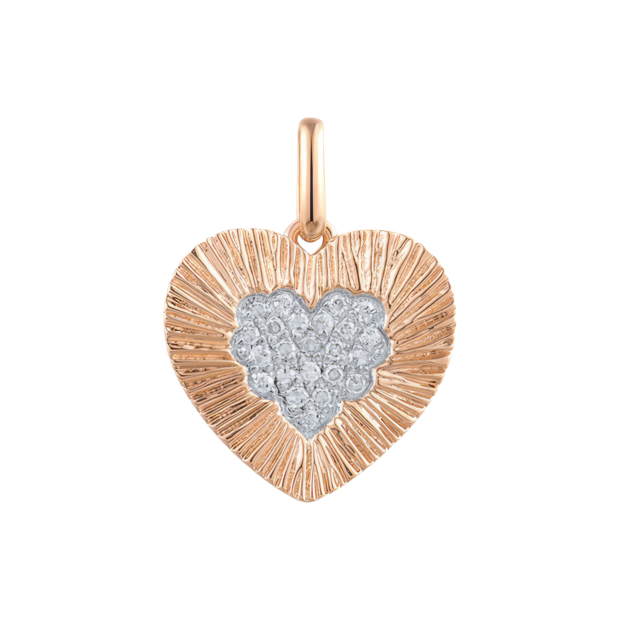 Paveikslėlis Auksinis pakabukas su briliantais "Širdelė"