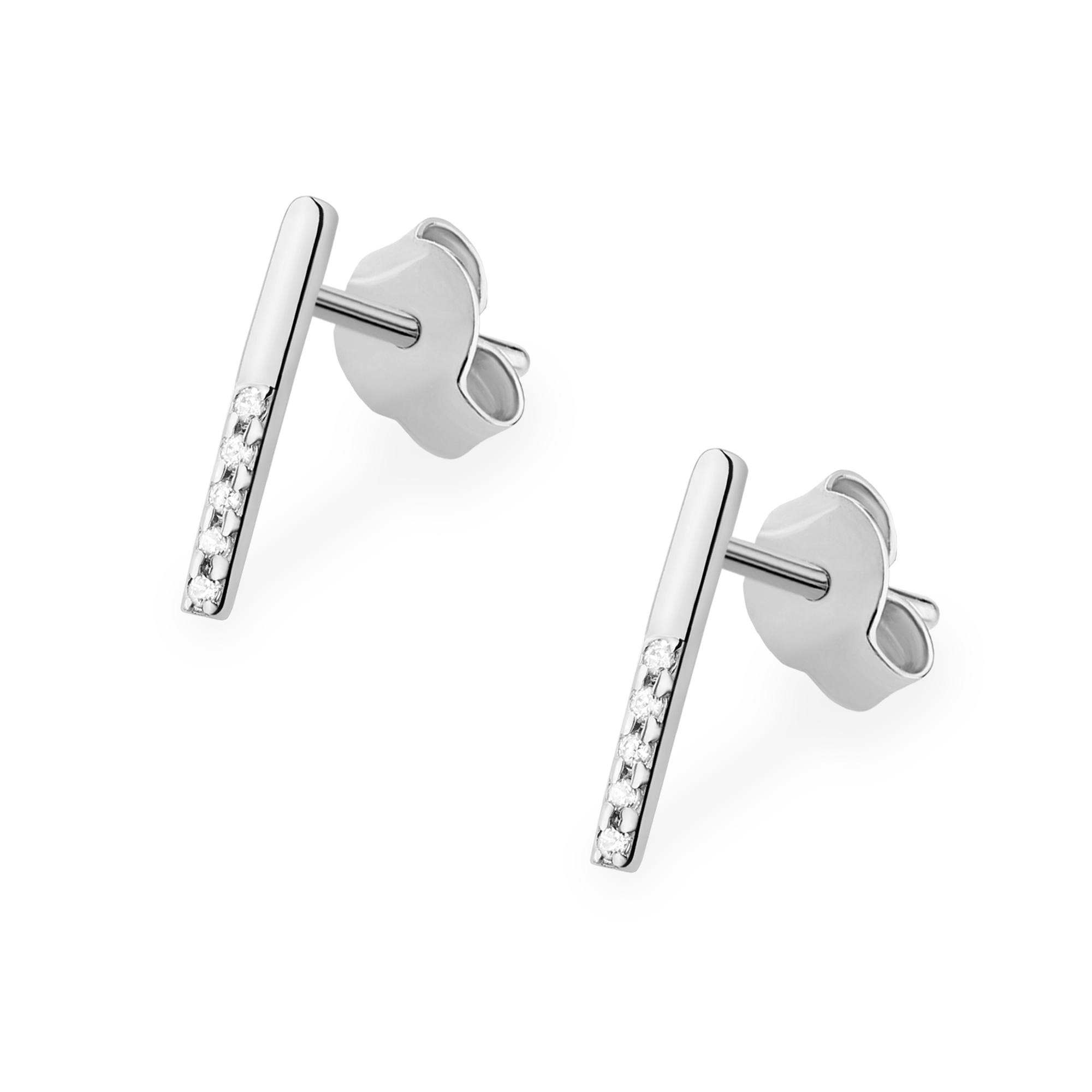 Paveikslėlis Balto aukso auskarai su briliantais