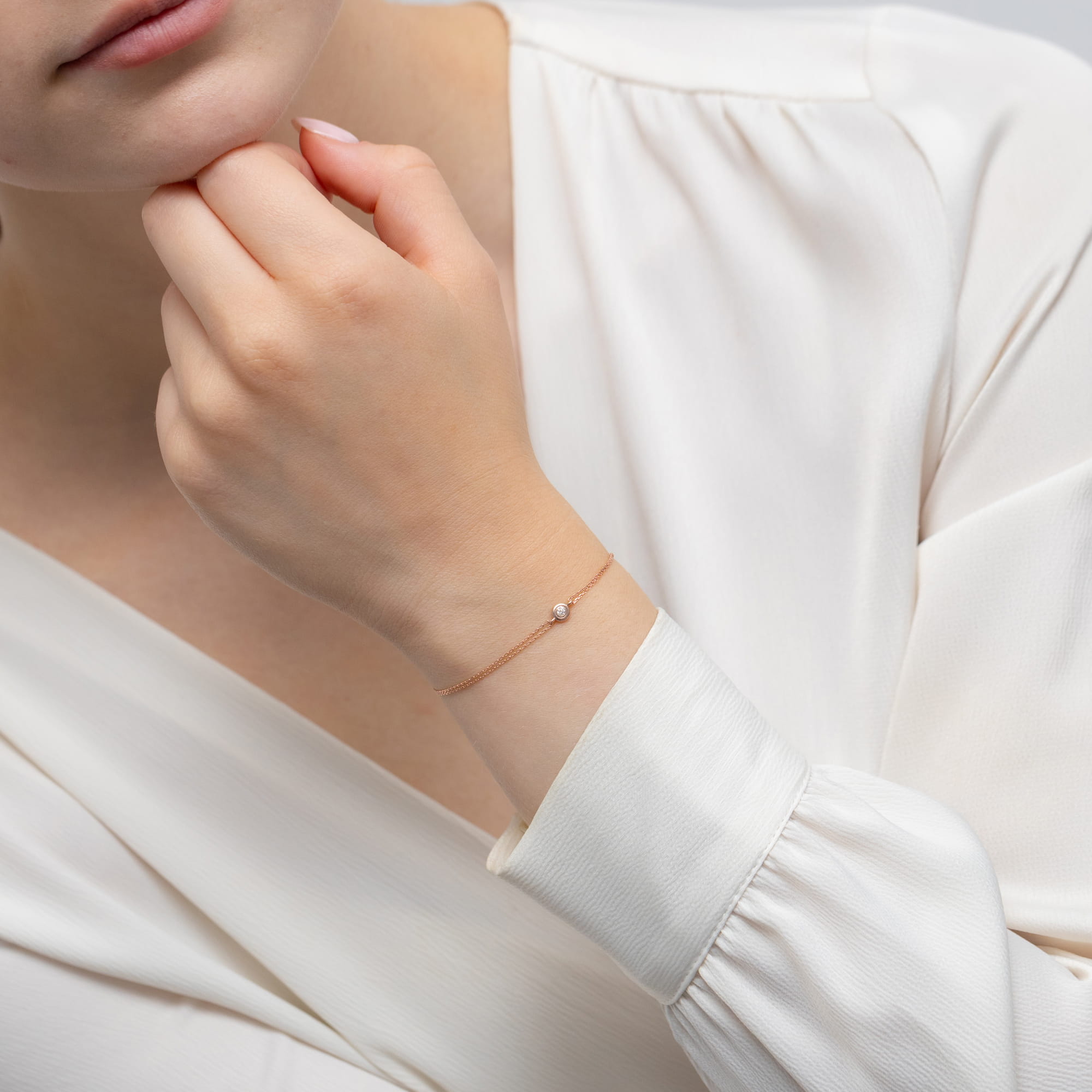 Изображение Золотой браслет с бриллиантом