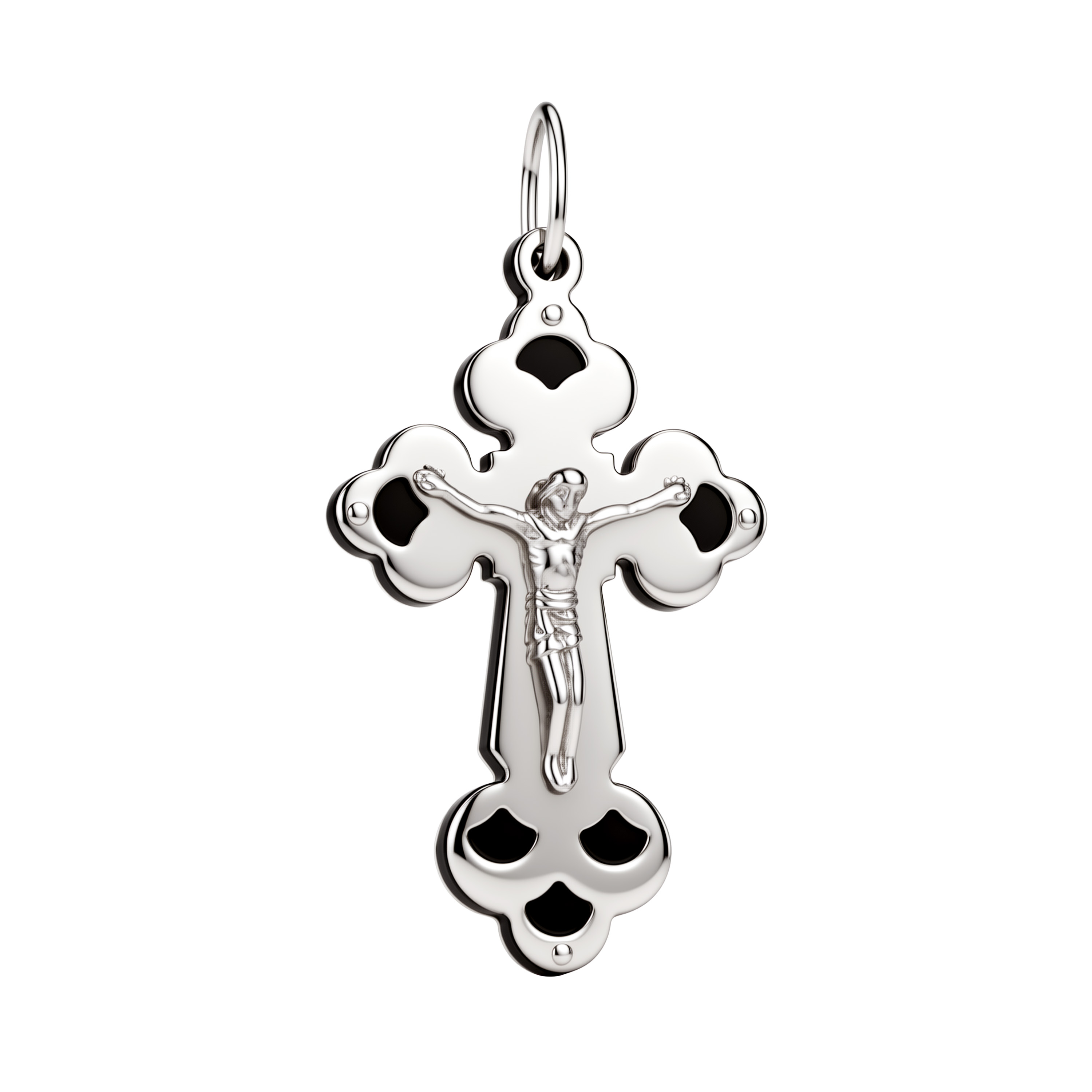 Paveikslėlis Sidabrinis stačiatikių kryželis