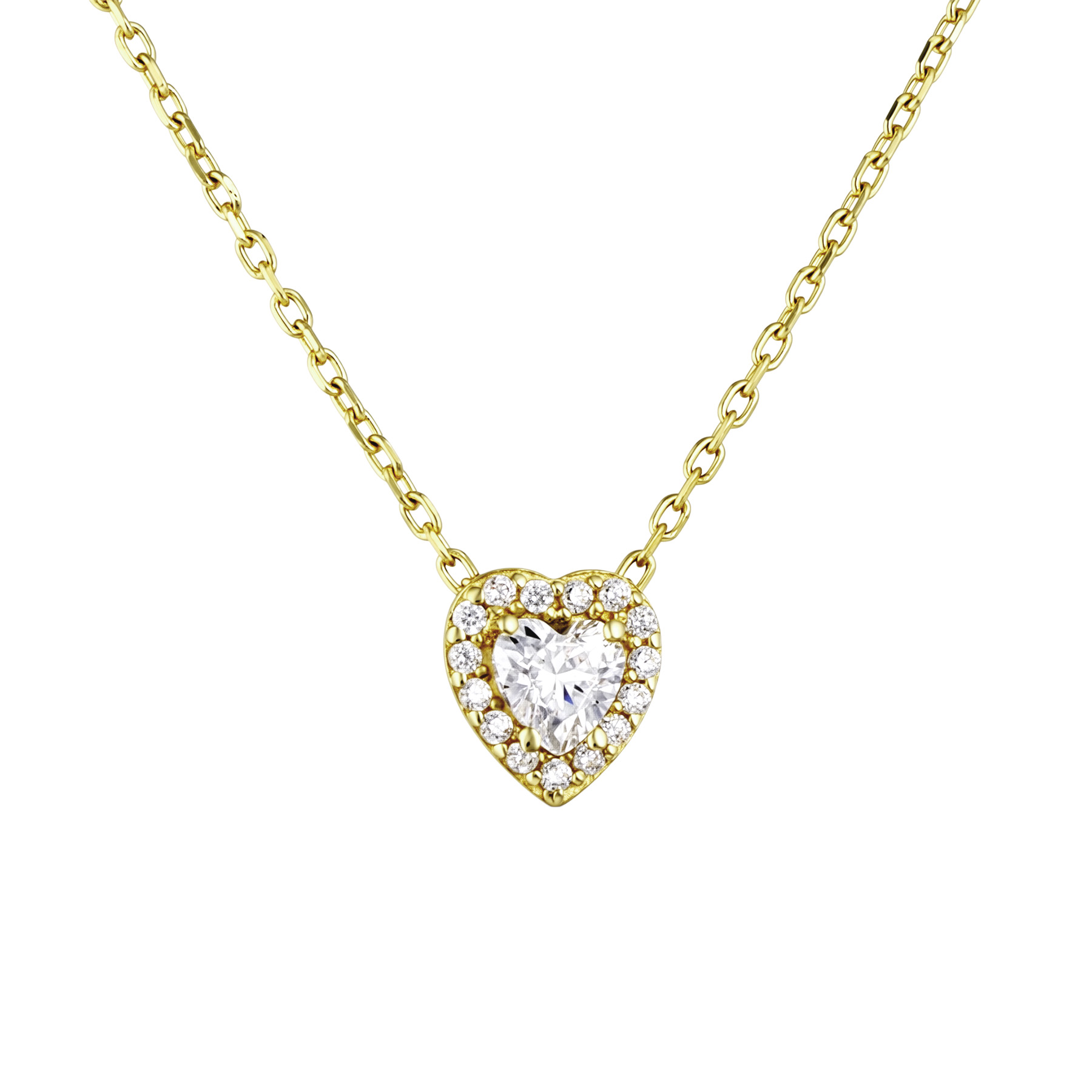 Изображение Цепочка из желтого золота с цирконами