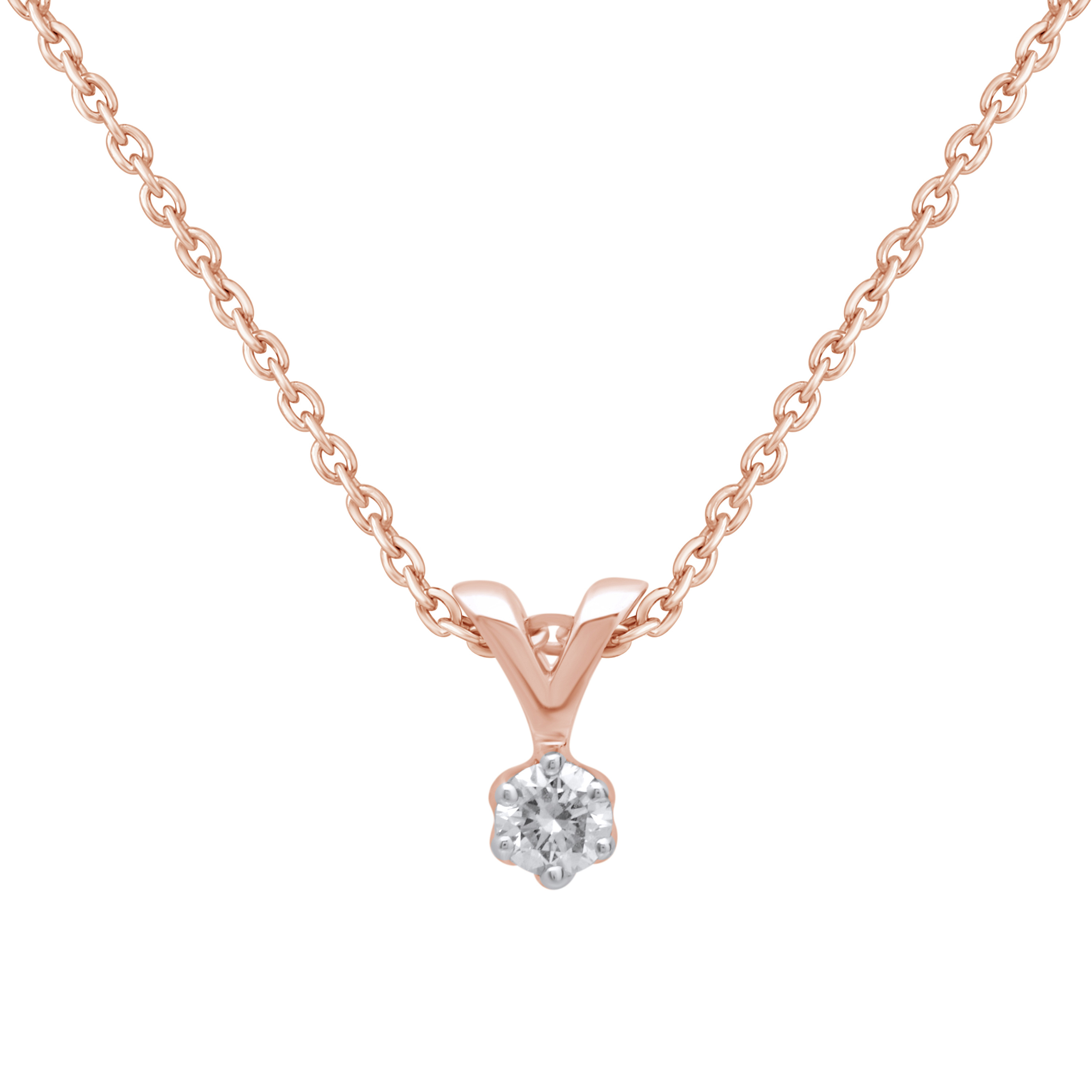 Изображение Золотая подвеска с бриллиантом