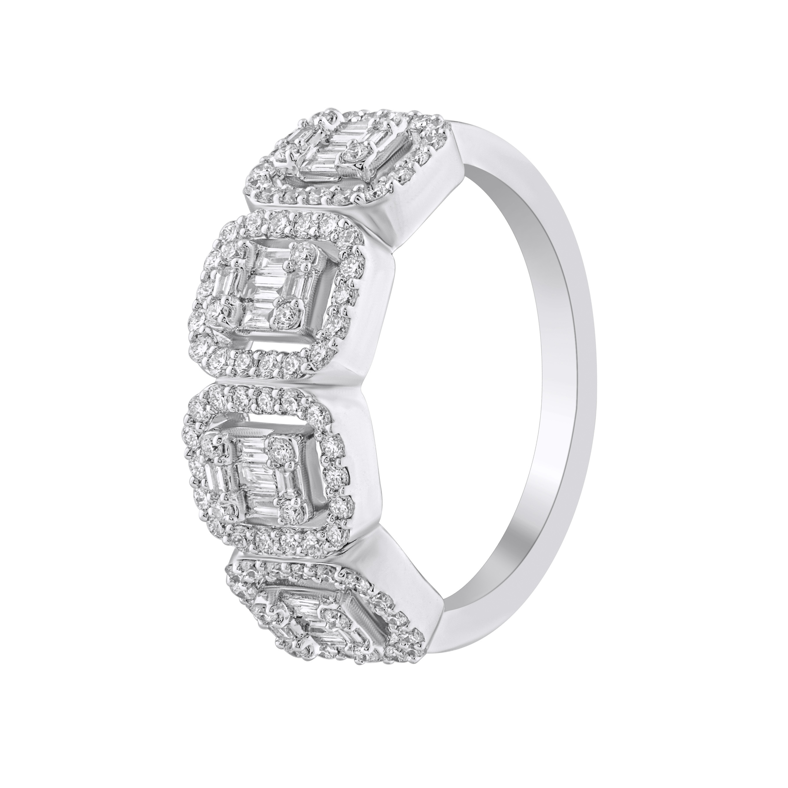 Paveikslėlis Balto aukso žiedas su briliantais