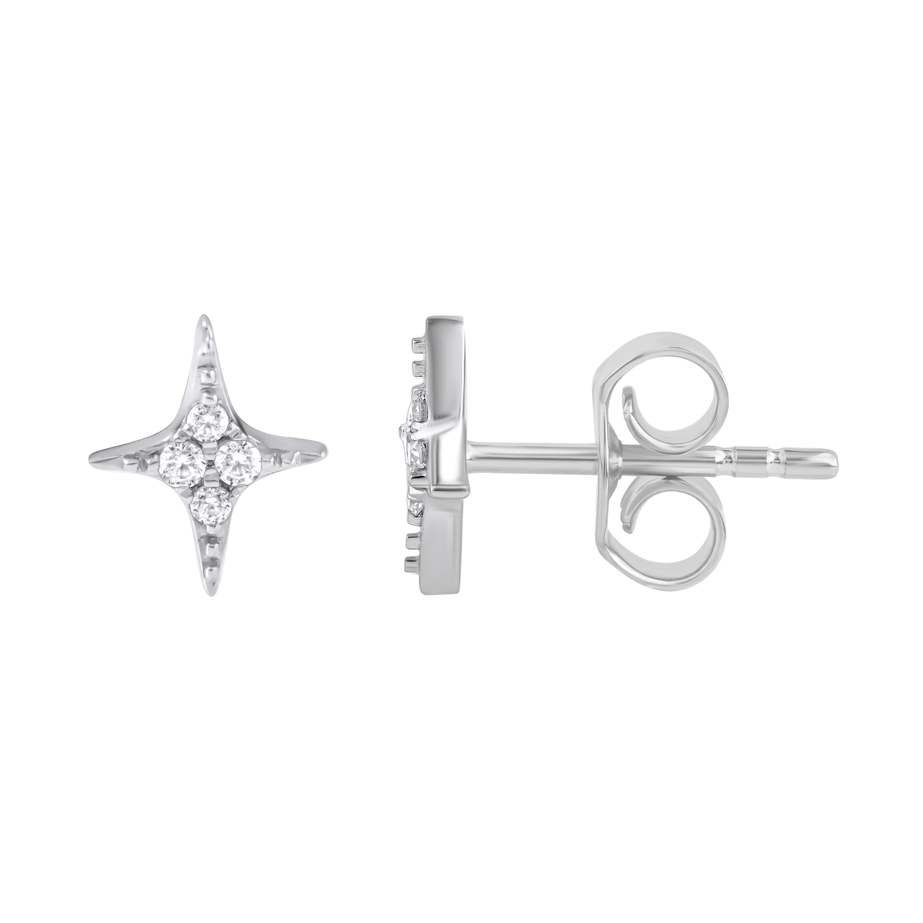 Paveikslėlis Balto aukso auskarai su briliantais