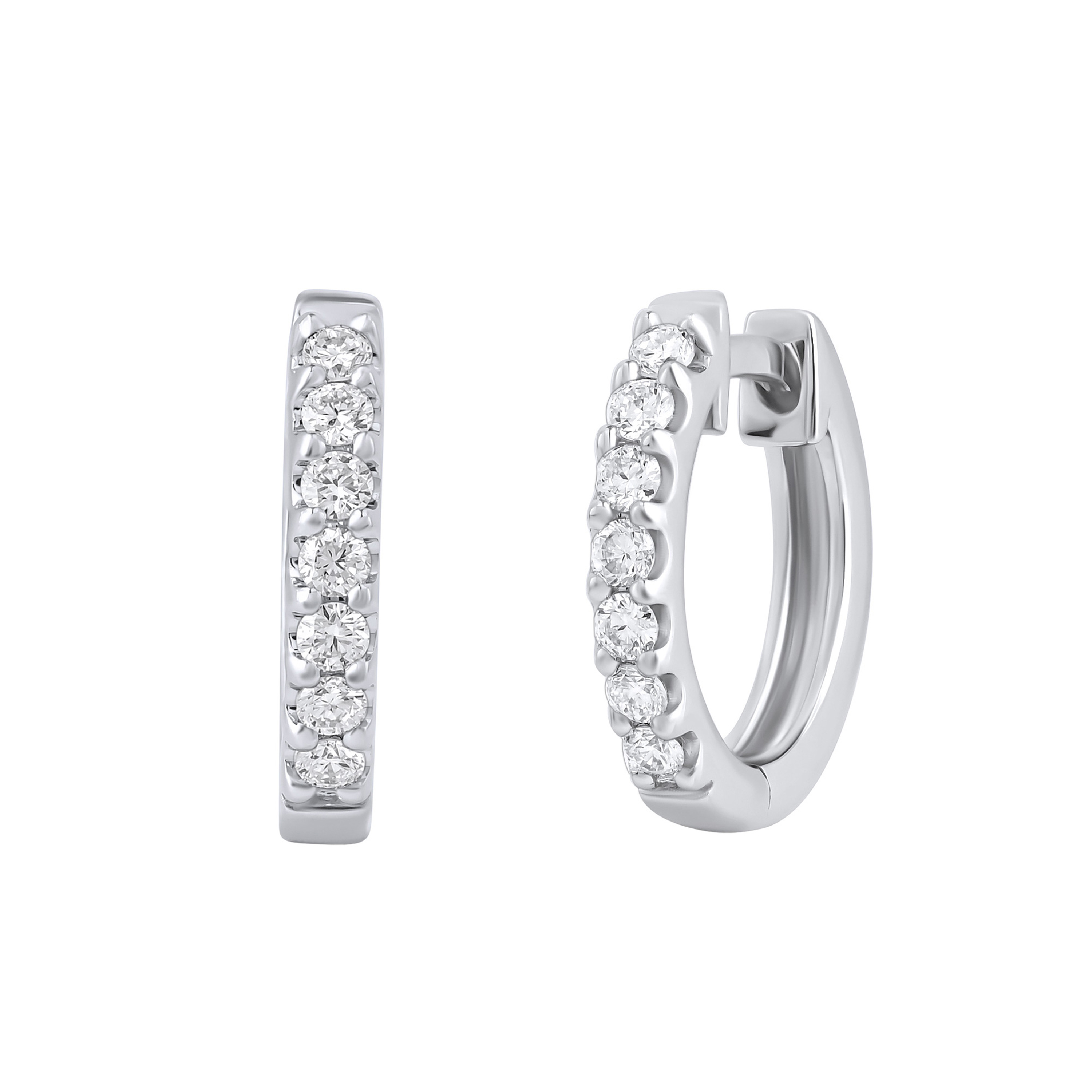 Paveikslėlis Balto aukso auskarai su briliantais