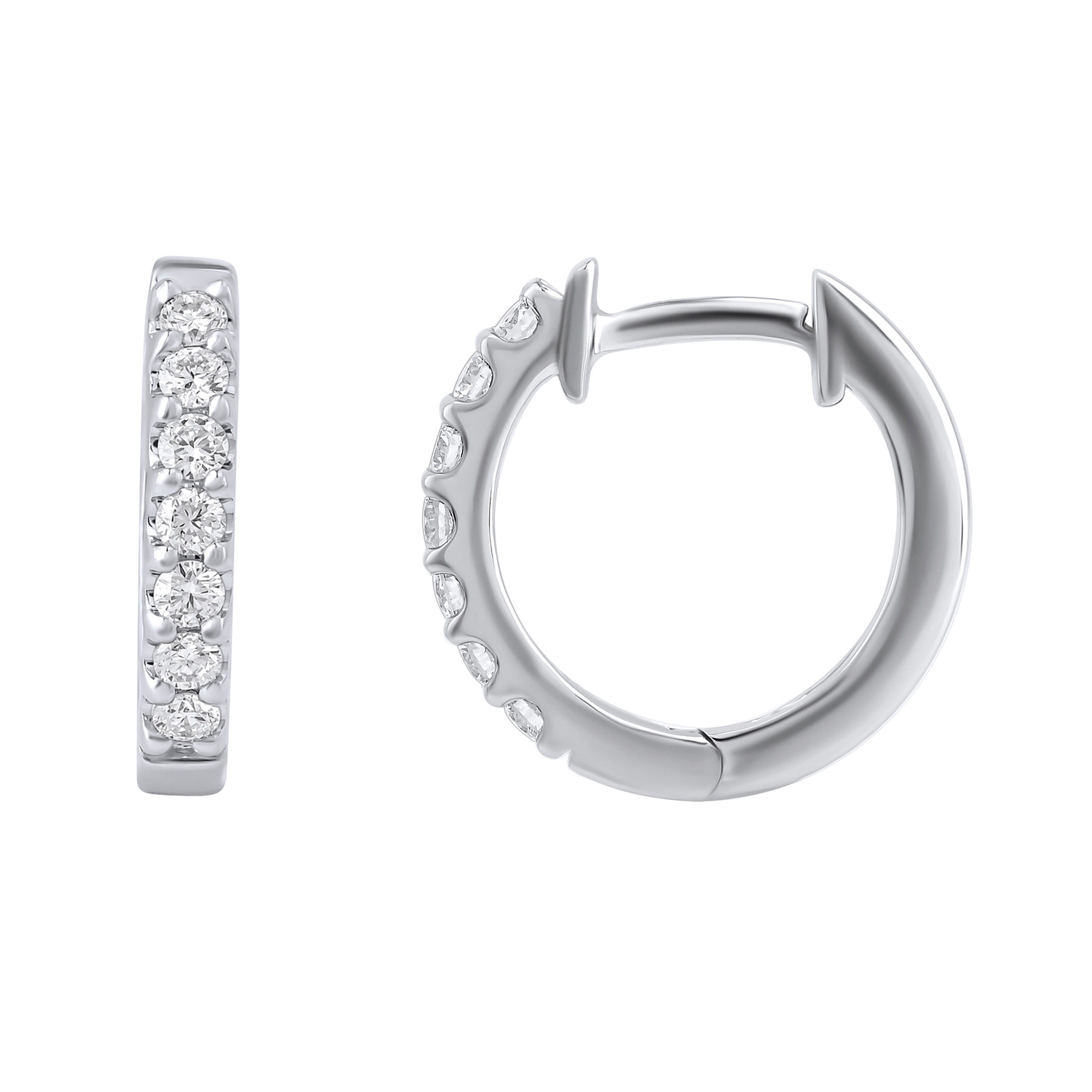 Paveikslėlis Balto aukso auskarai su briliantais