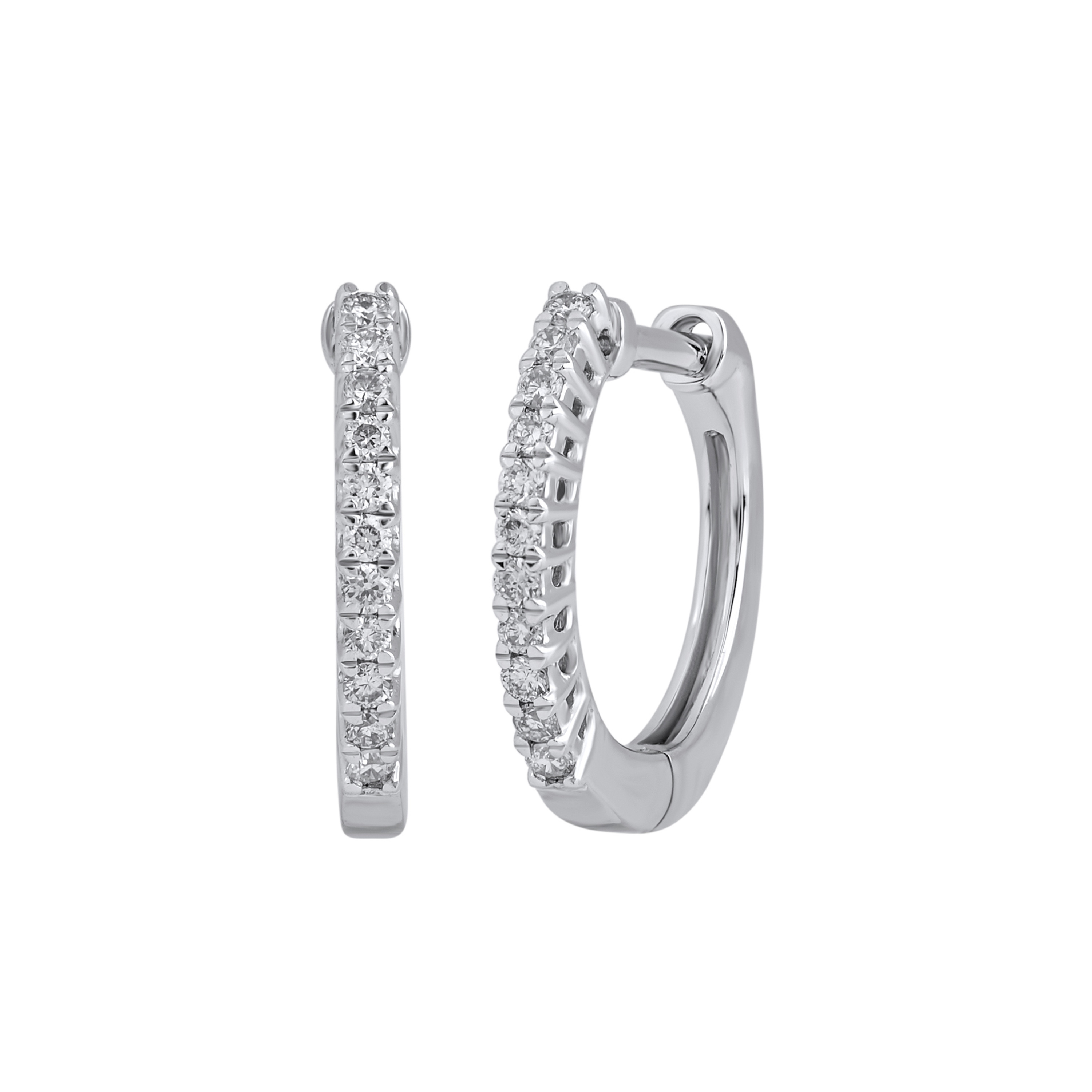 Paveikslėlis Balto aukso auskarai su briliantais