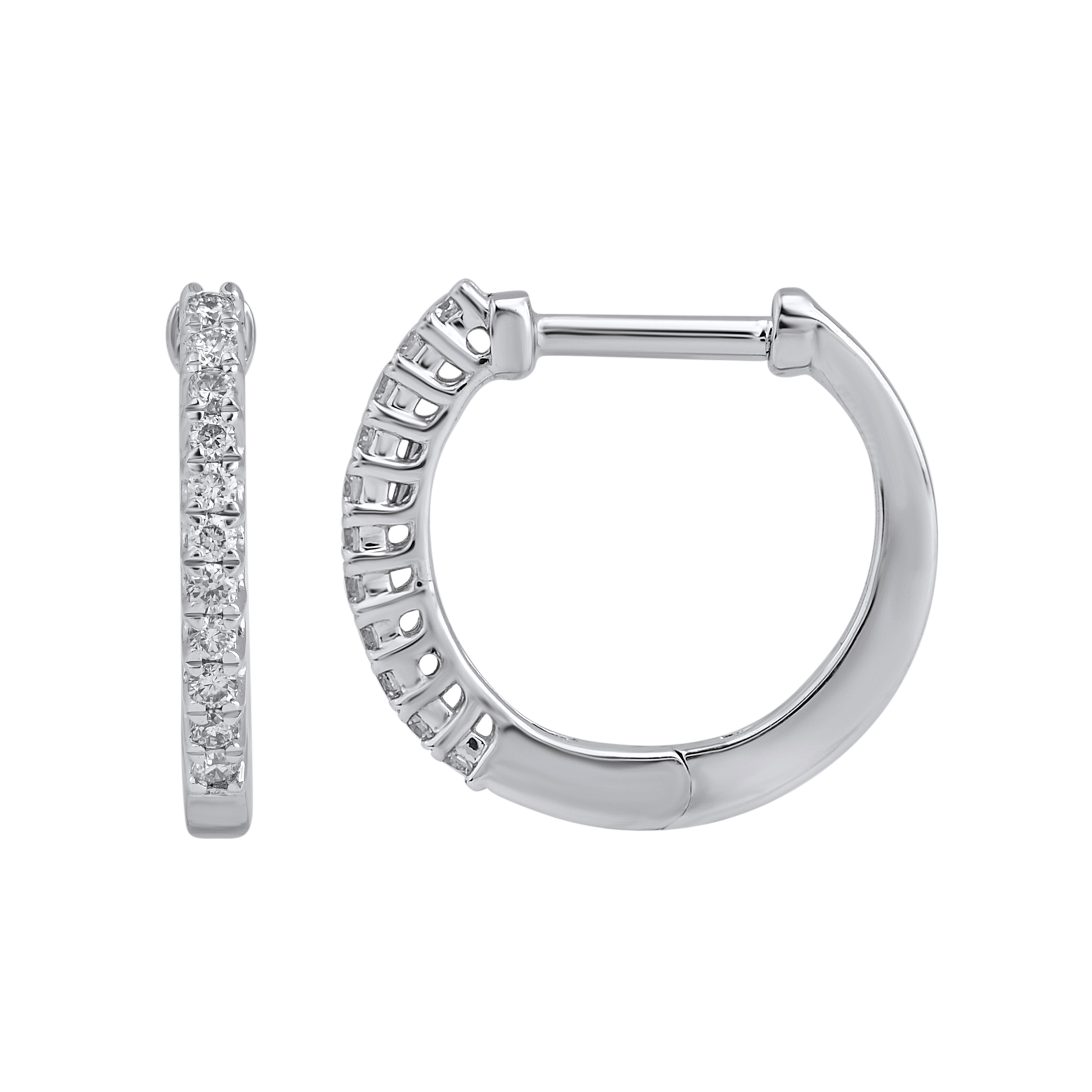 Paveikslėlis Balto aukso auskarai su briliantais