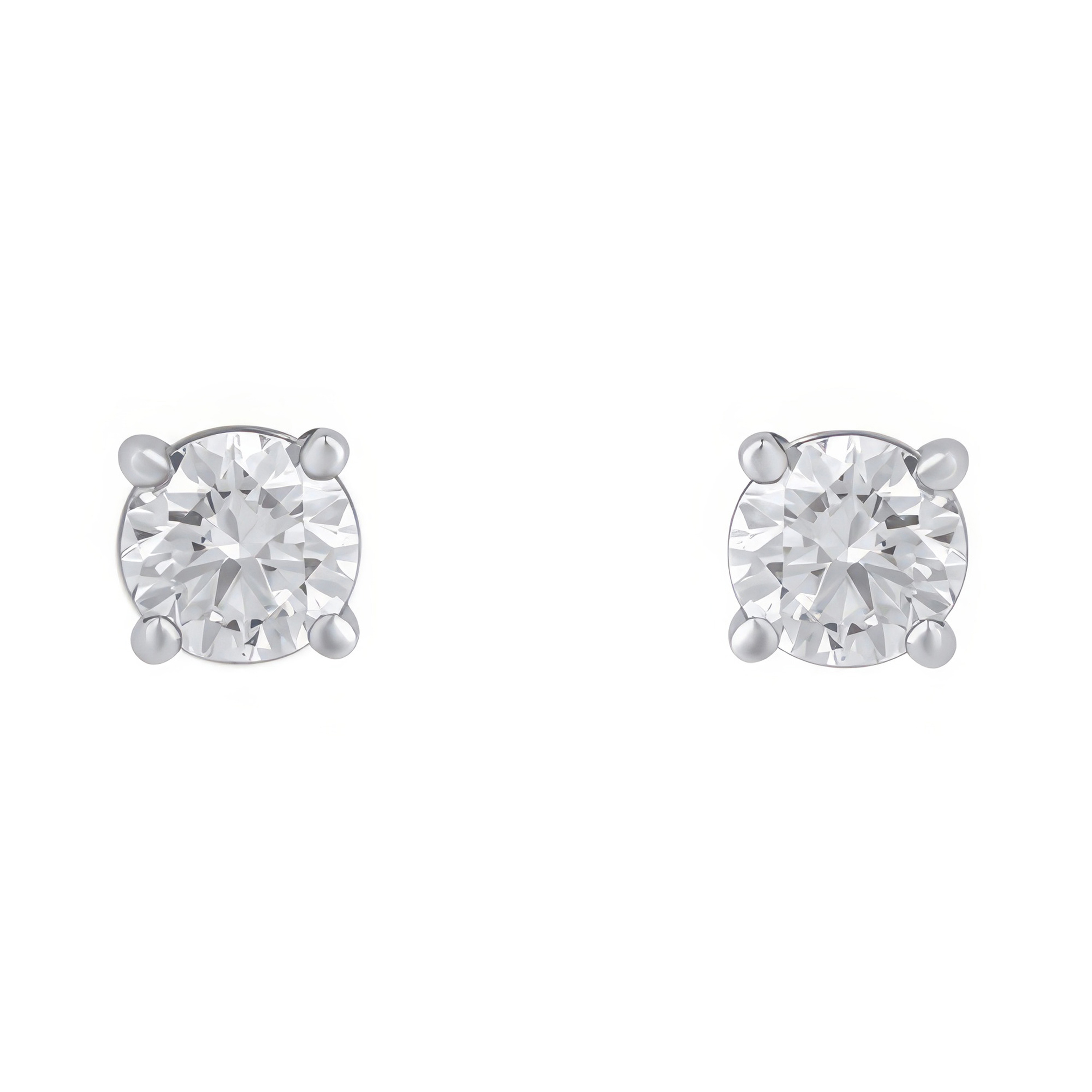 Paveikslėlis Balto aukso auskarai su briliantais