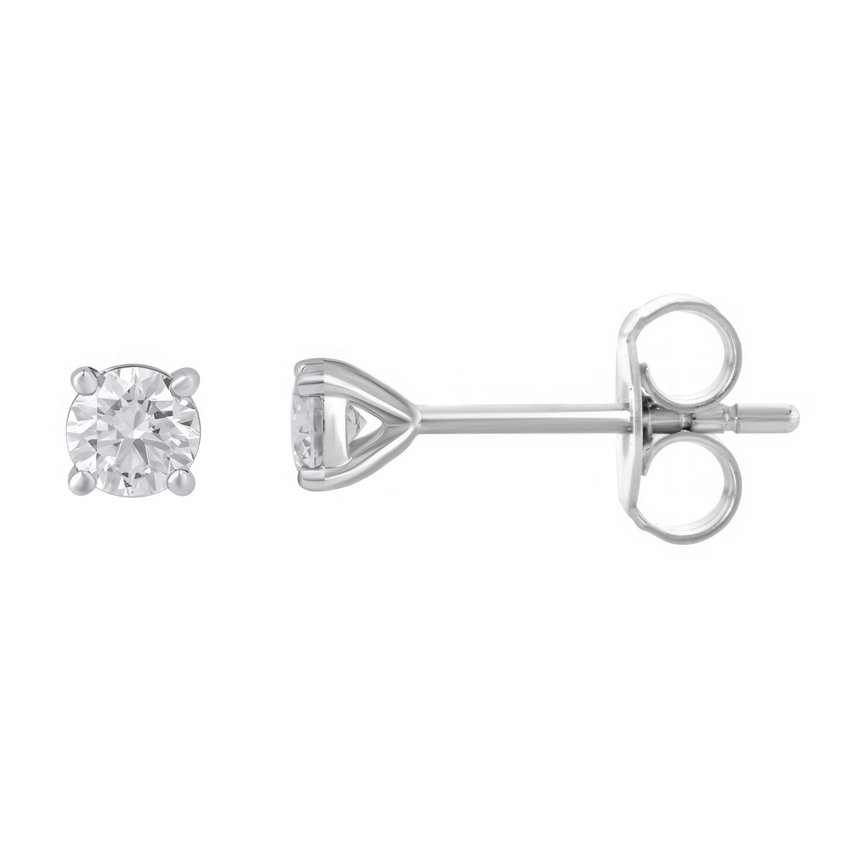 Paveikslėlis Balto aukso auskarai su briliantais