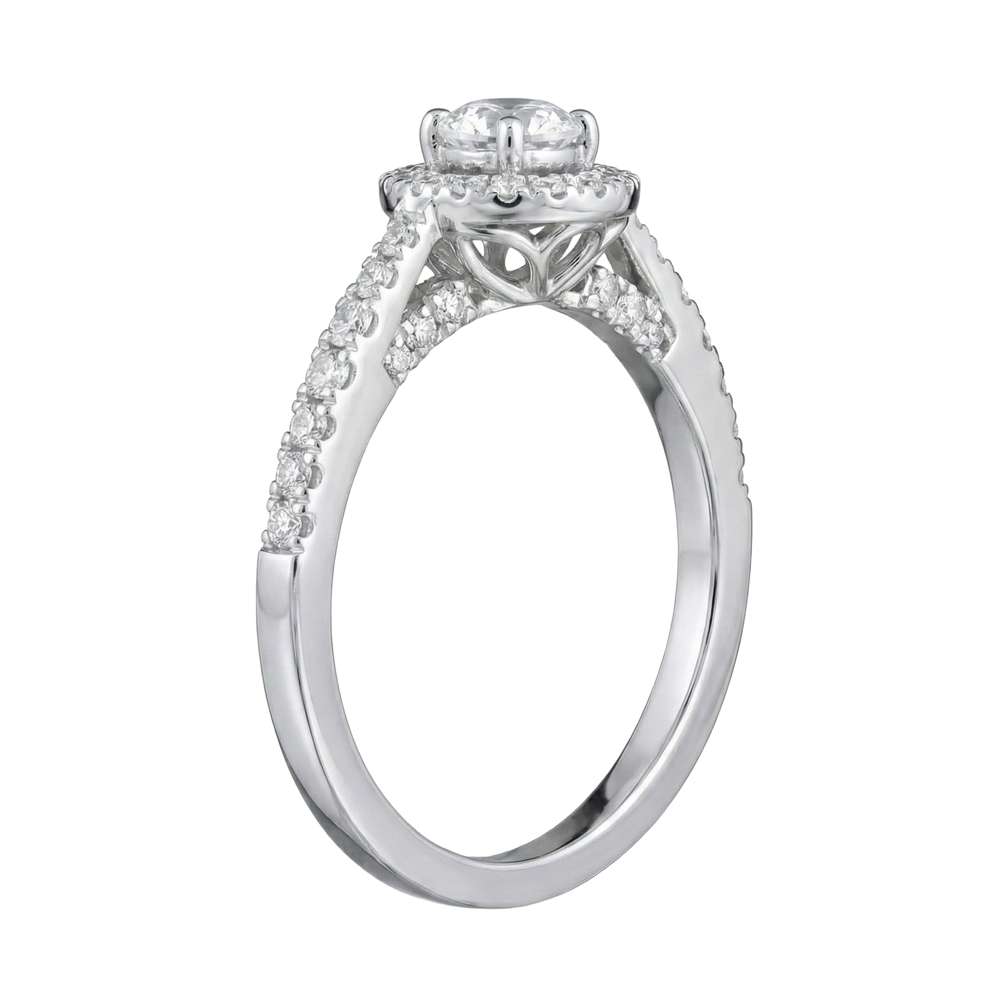 Paveikslėlis Balto aukso žiedas su LAB deimantais