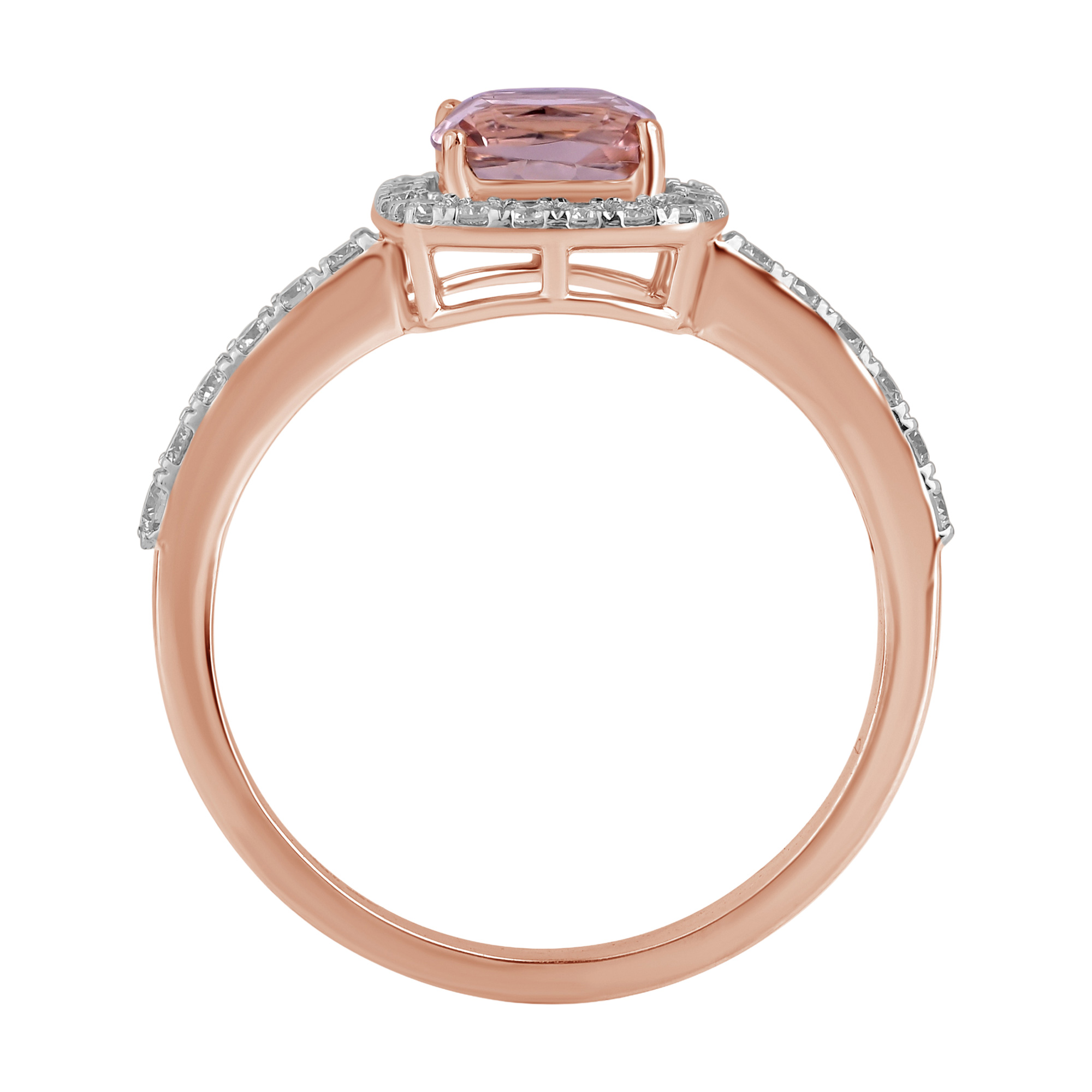 Paveikslėlis Auksinis žiedas su LAB deimantais ir morganitu