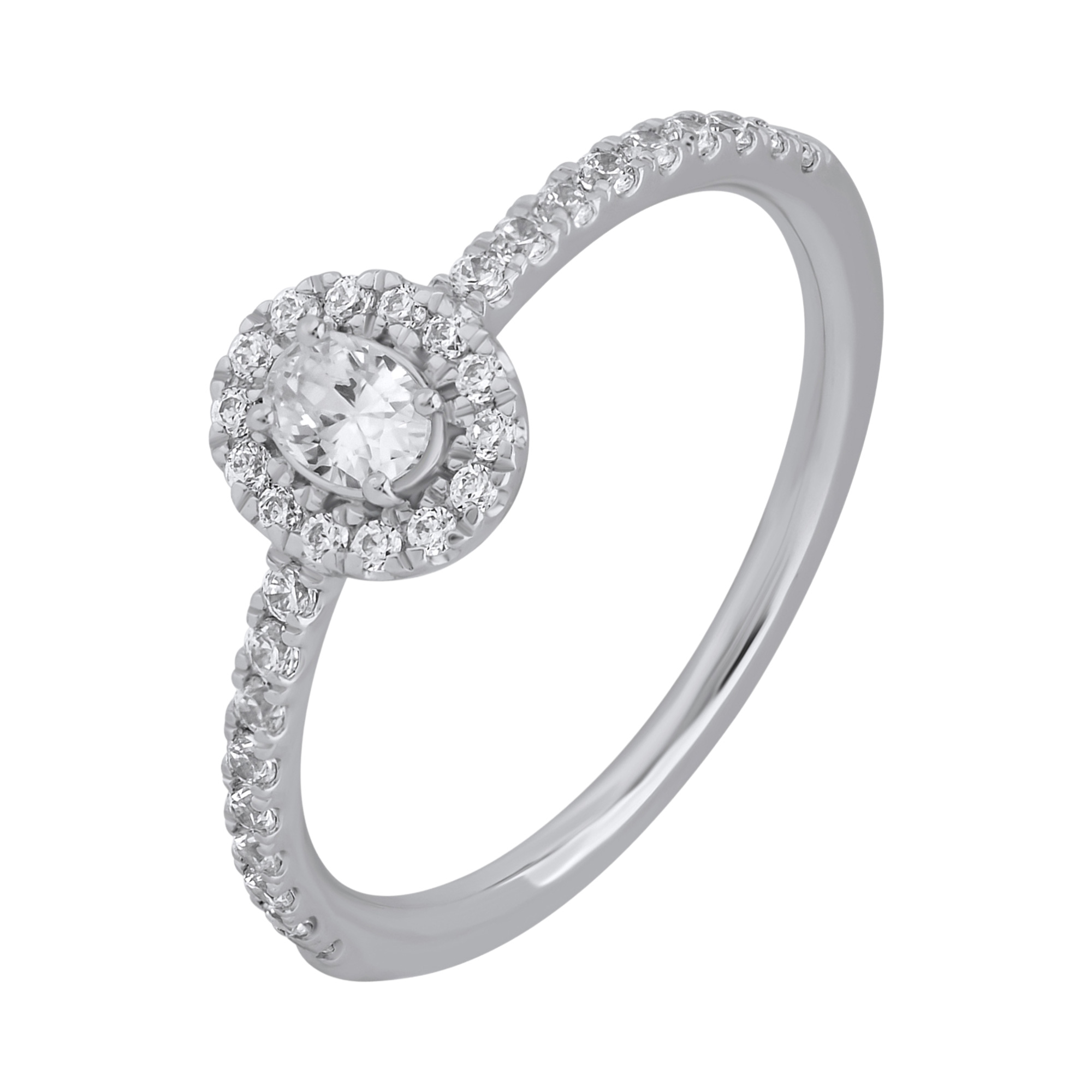 Paveikslėlis Balto aukso žiedas su LAB deimantais