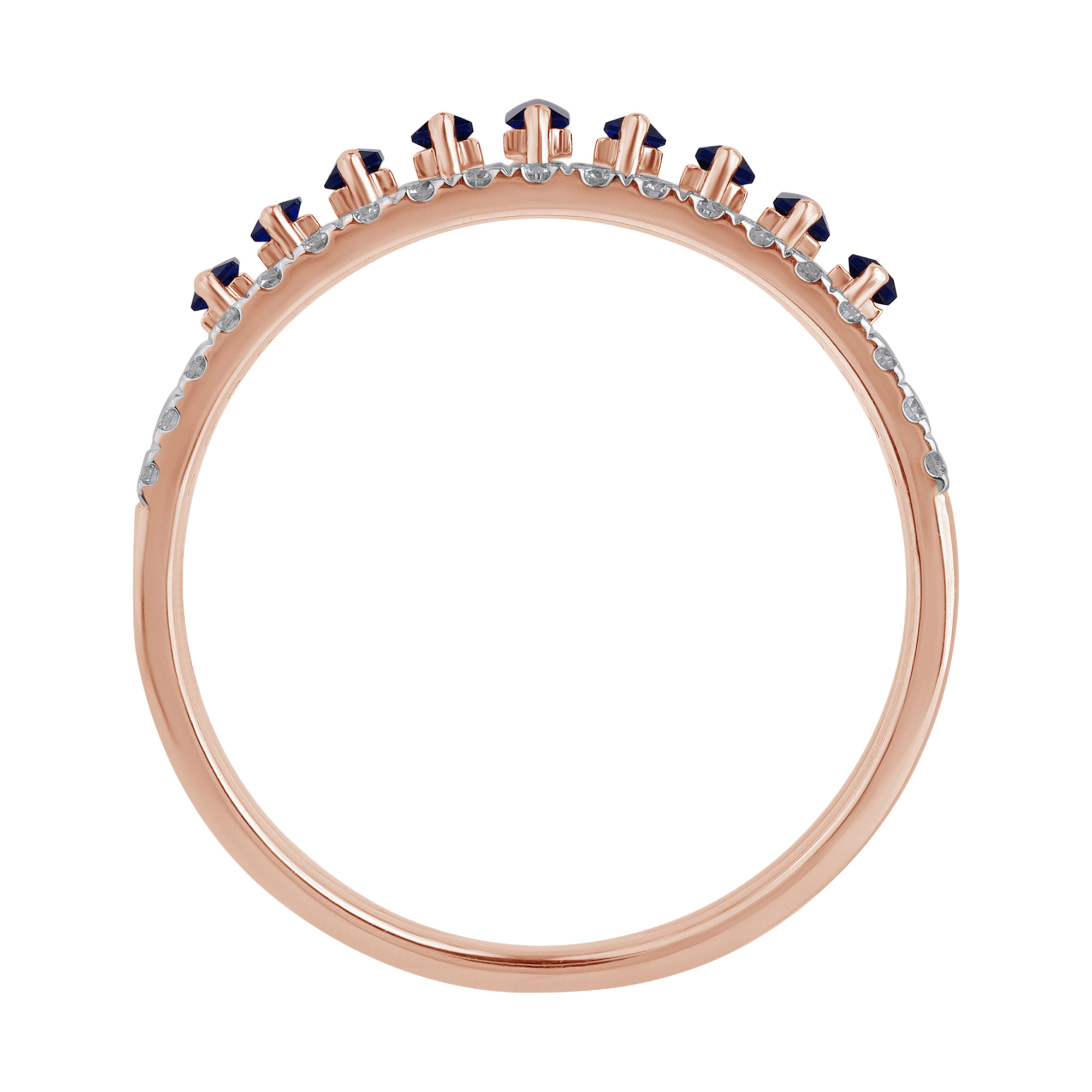 Paveikslėlis Auksinis žiedas su safyrais ir LAB deimantais