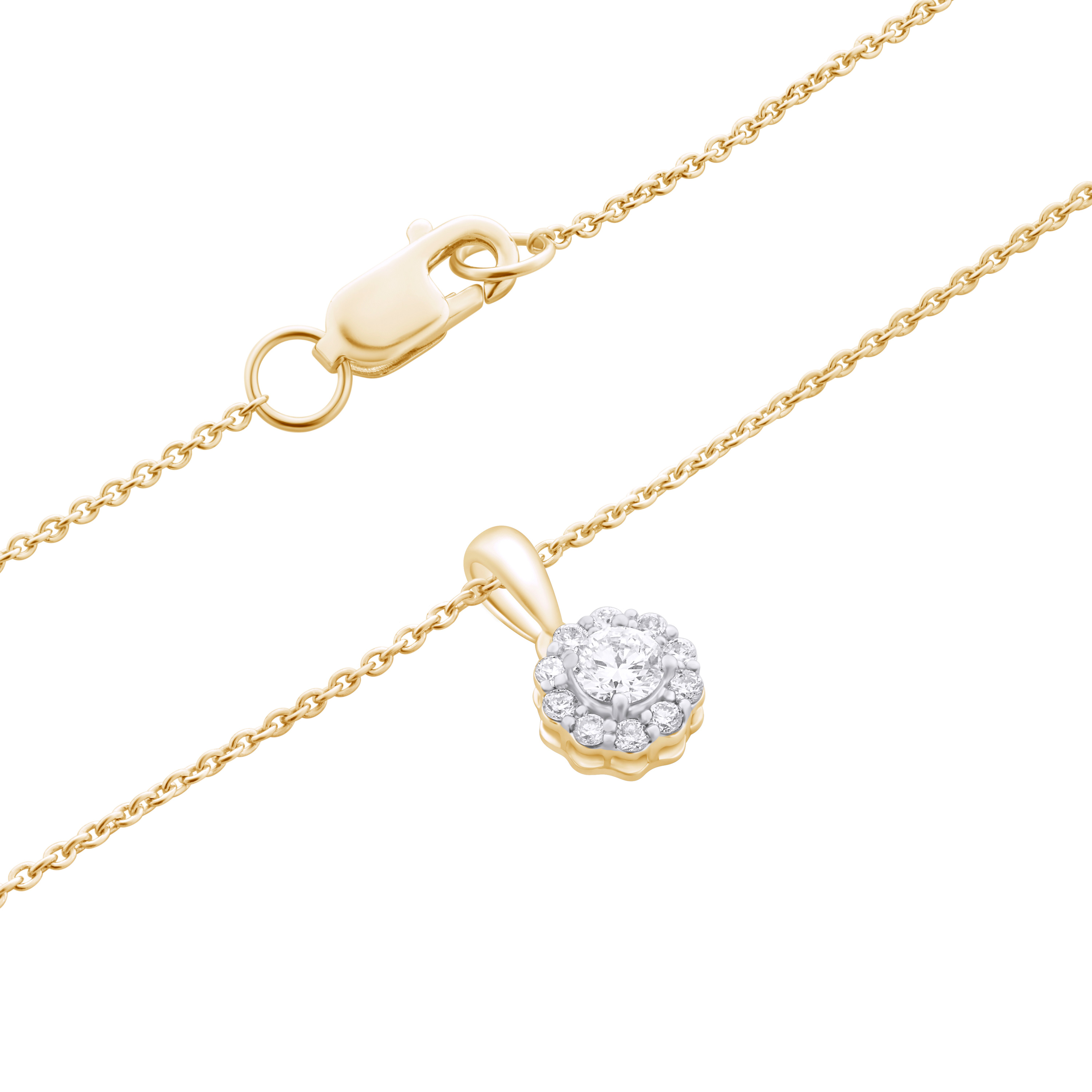 Paveikslėlis Geltono aukso pakabukas su LAB deimantais