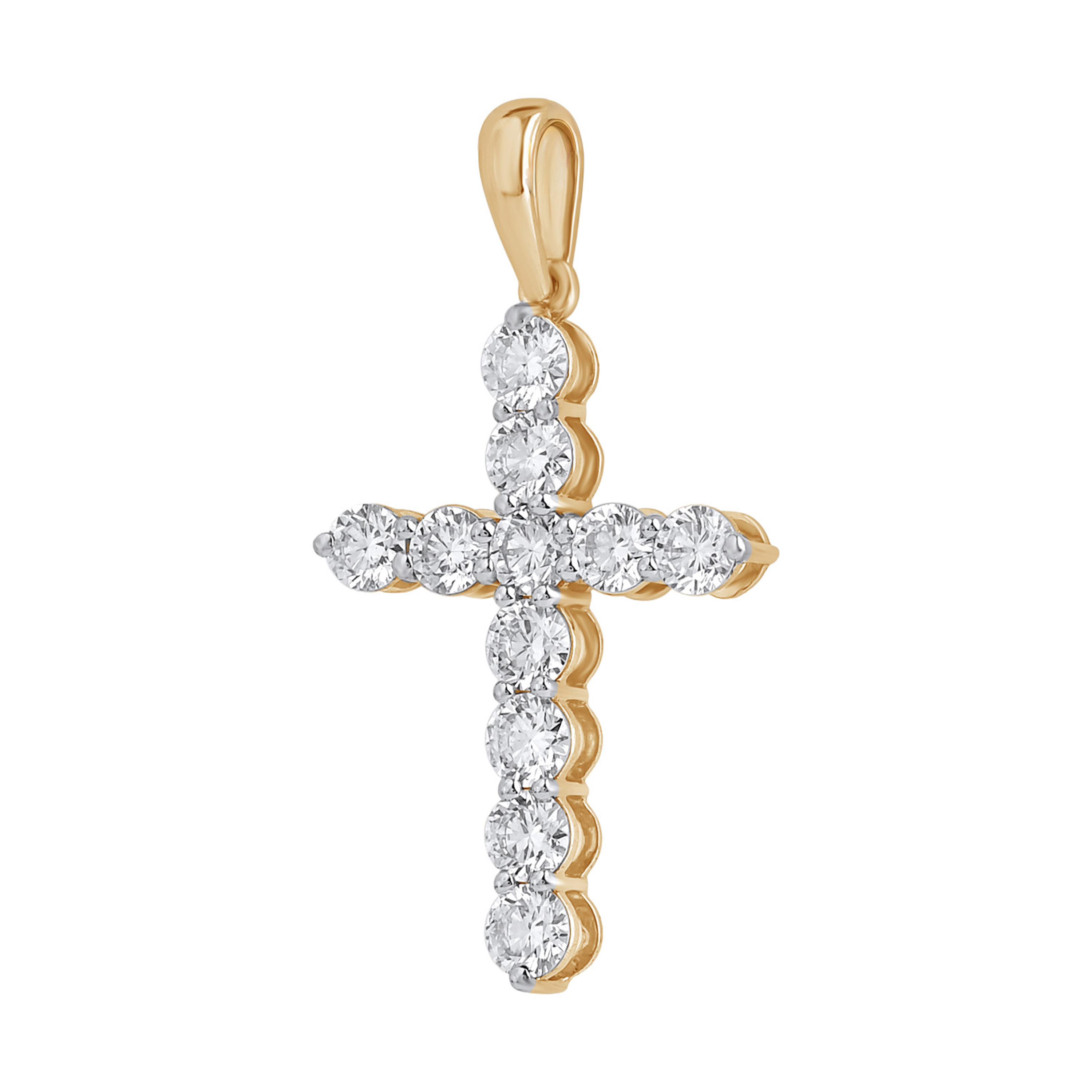 Paveikslėlis Geltono aukso kryželis su LAB deimantais