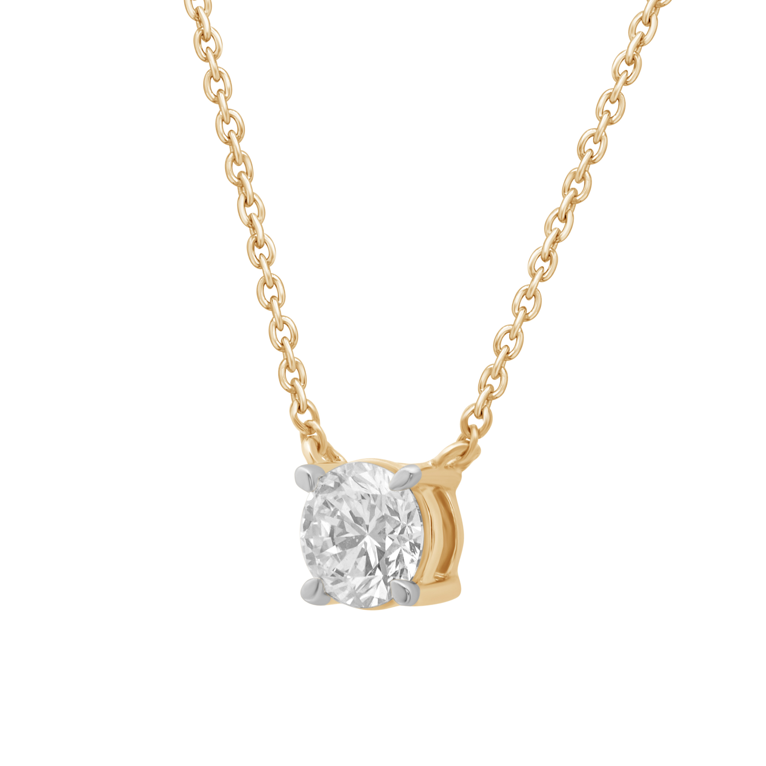 Изображение Цепочка из желтого золота с LAB бриллиантом